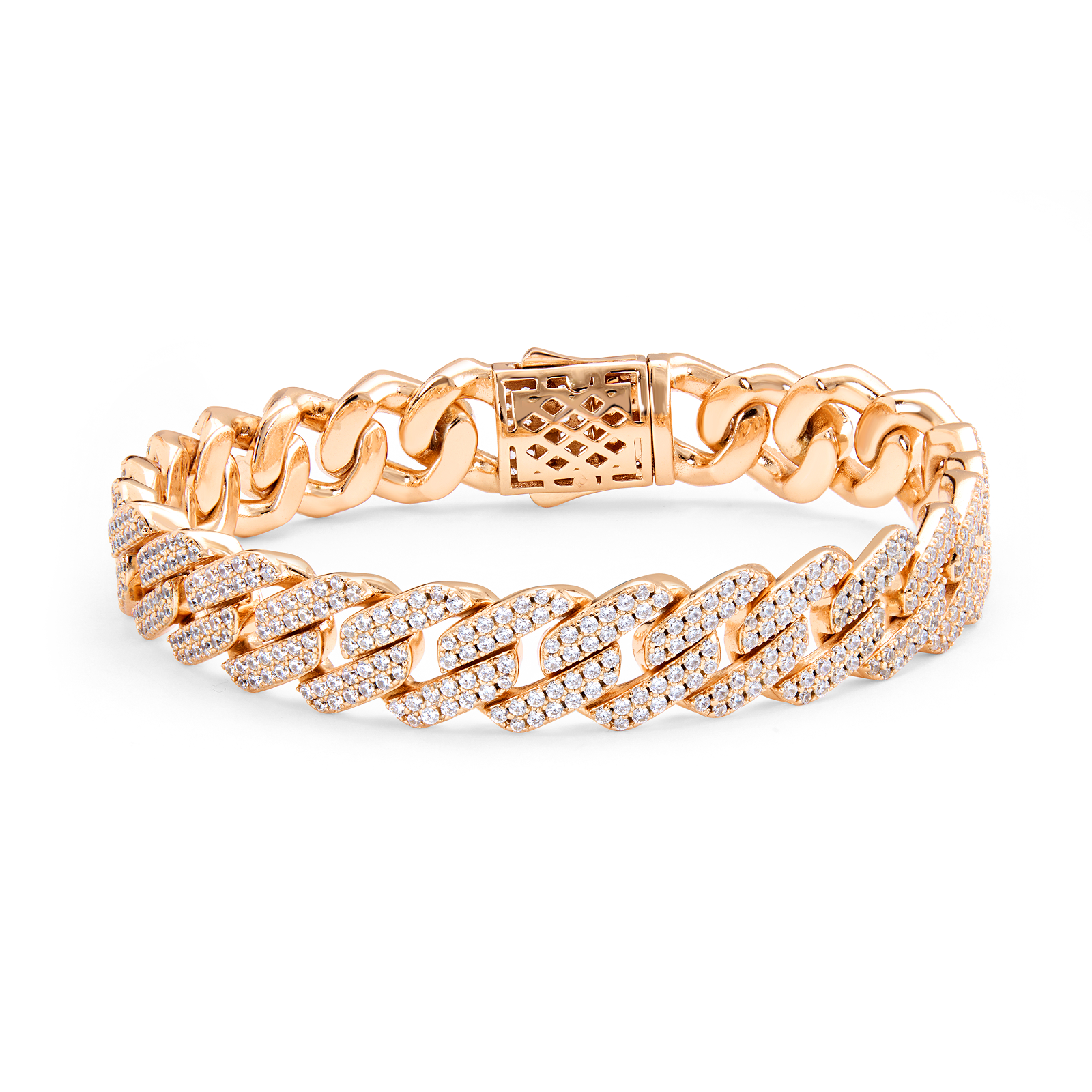 Fully Iced-Out Pave Cuban Link Bracelet