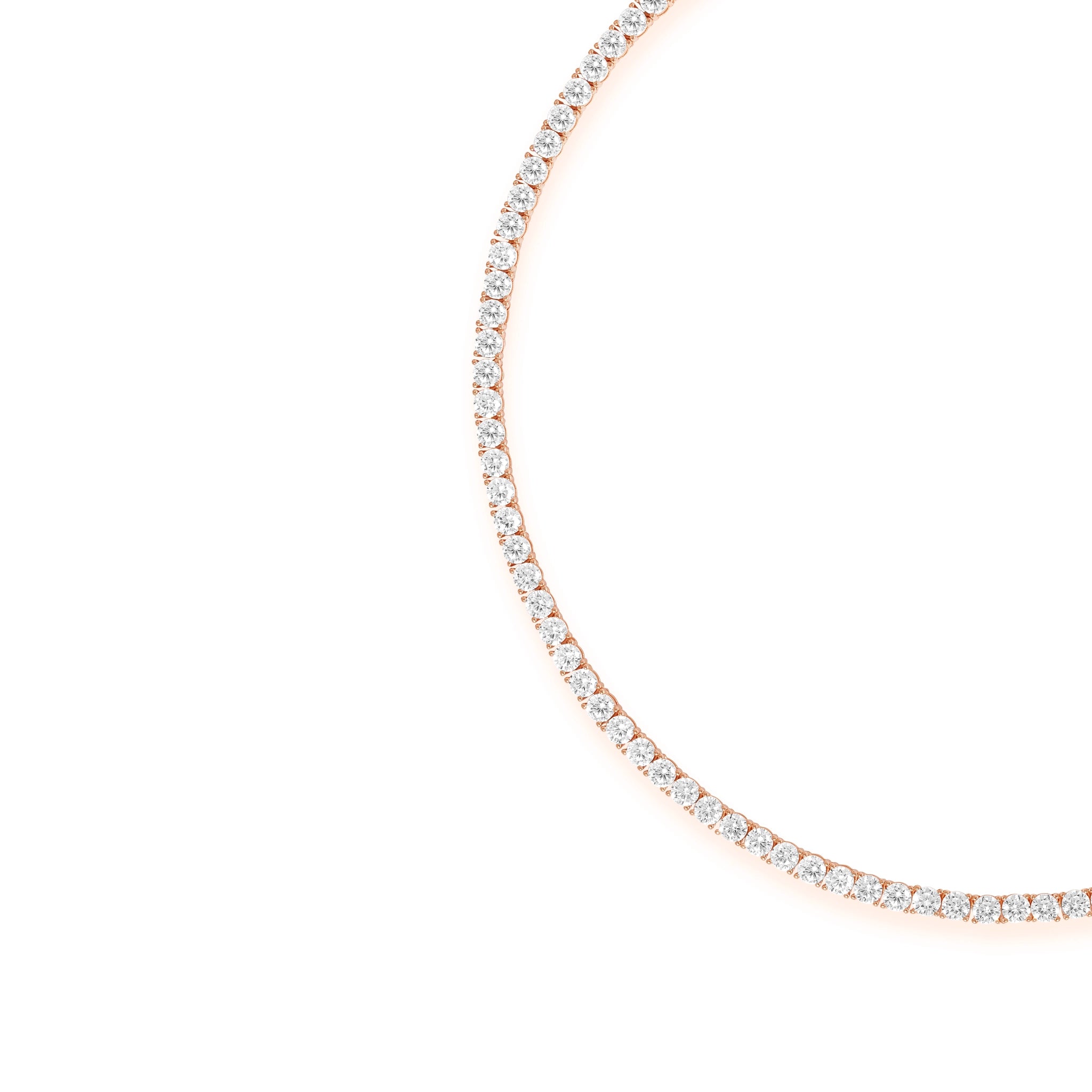 Rose Gold Eternal Sparkle Tennis Necklace