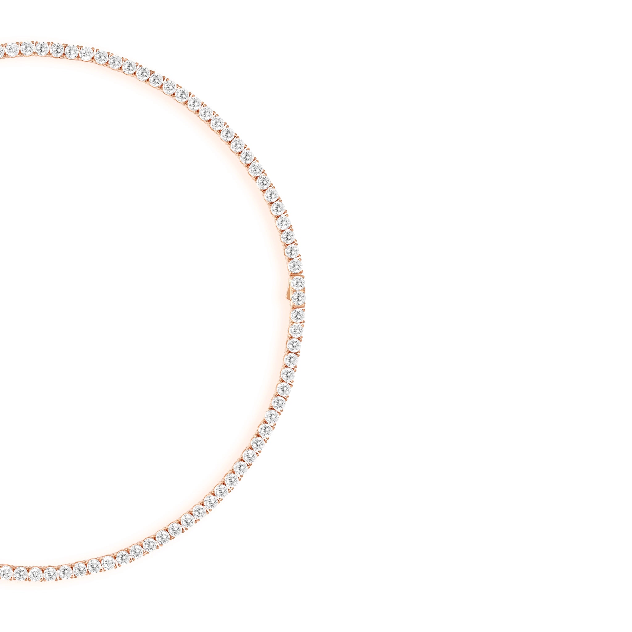 Rose Gold Eternal Sparkle Tennis Necklace