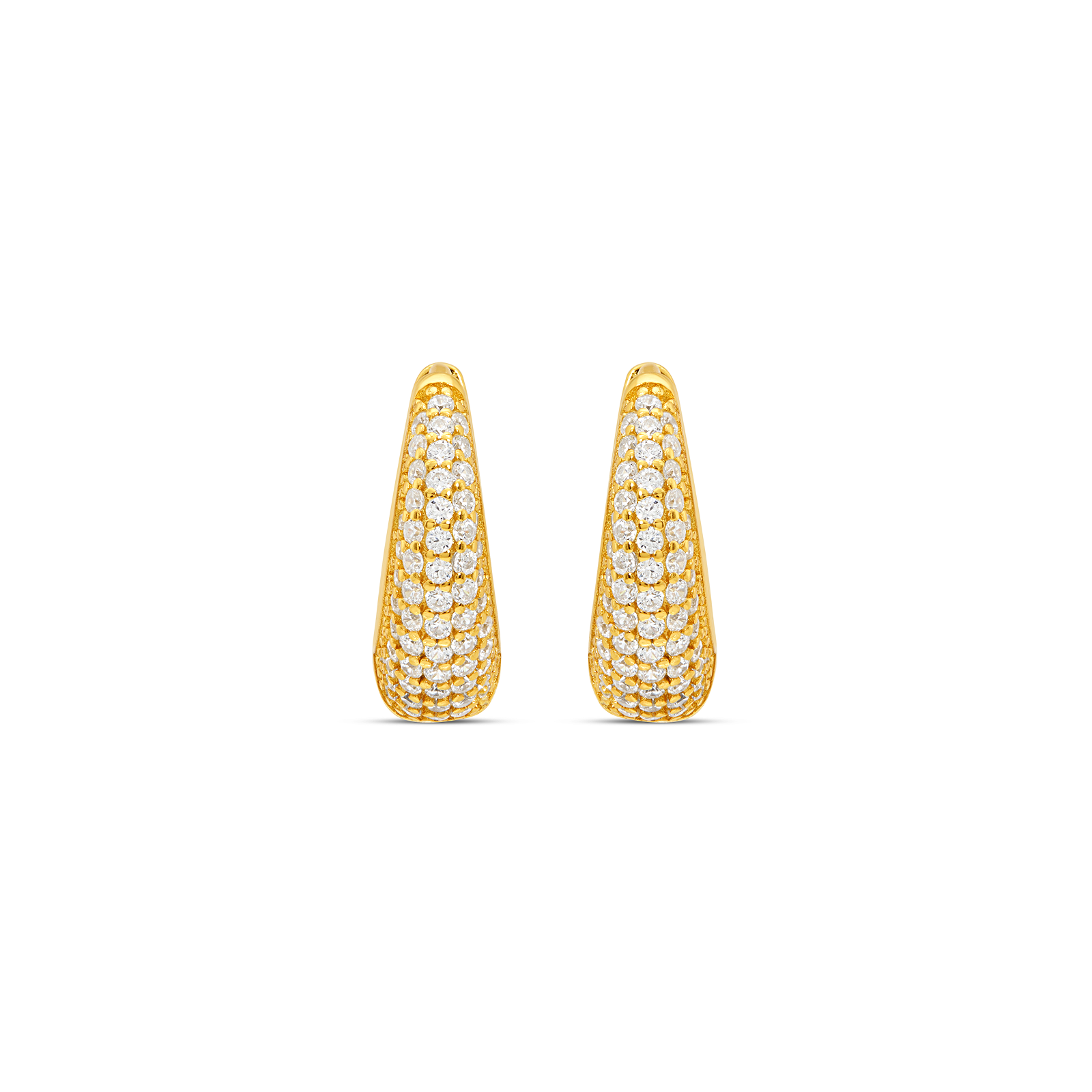 Tapered Pave Drop & Hoop Earrings