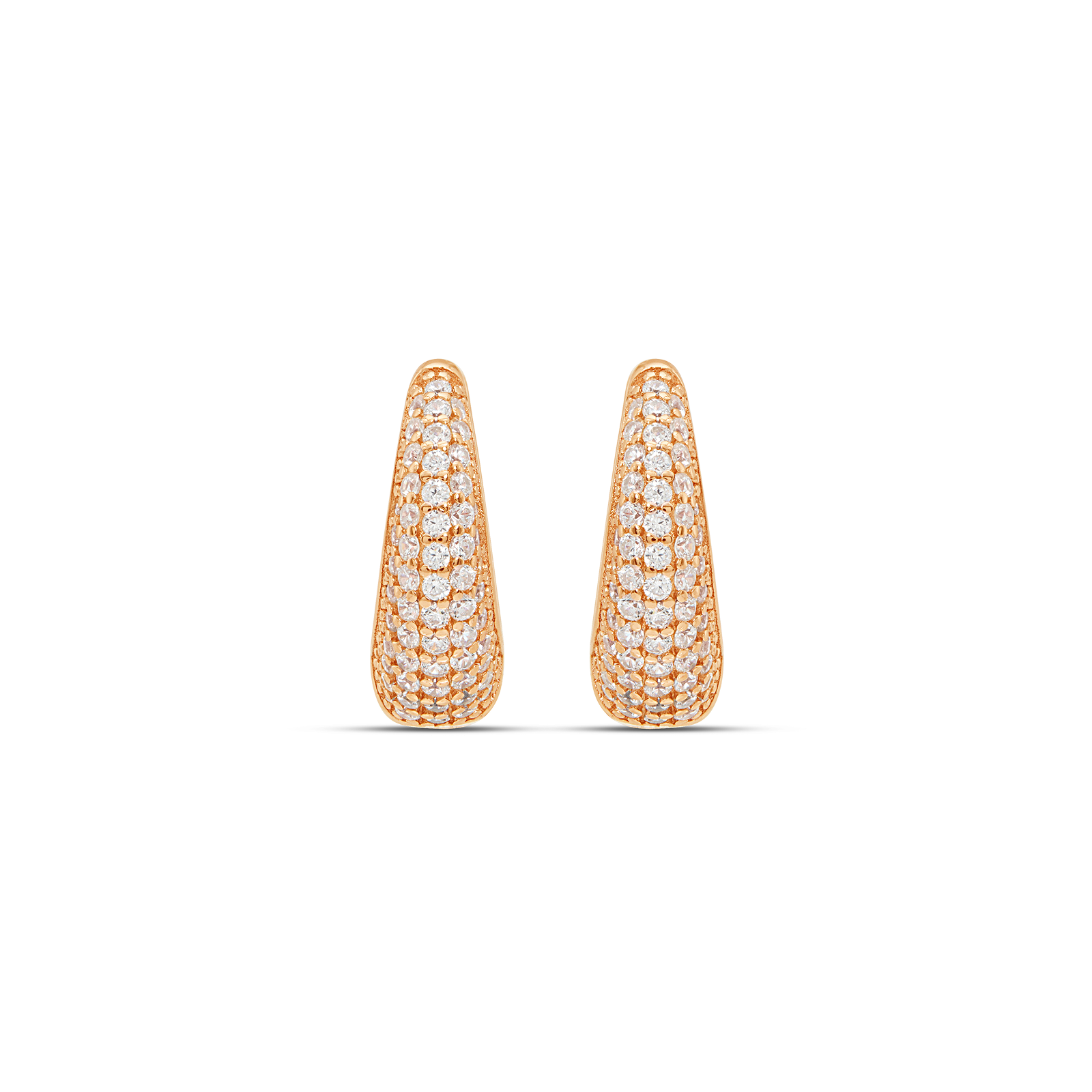 Tapered Pave Drop & Hoop Earrings