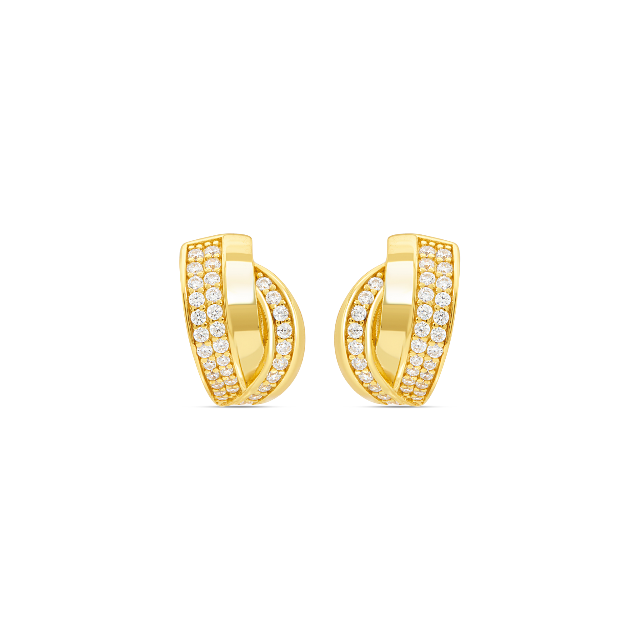 Chunky Pave Hoop Earrings