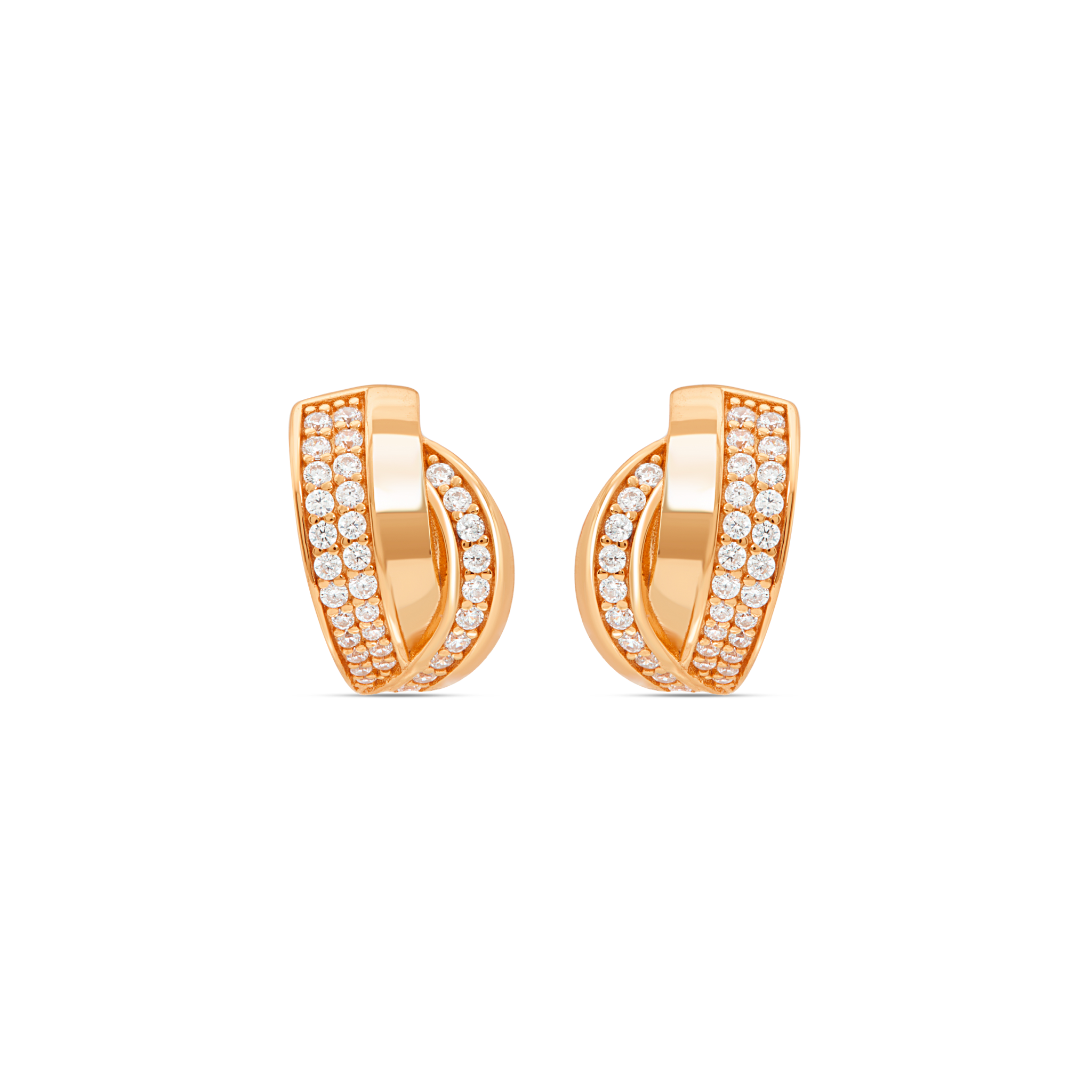 Chunky Pave Hoop Earrings
