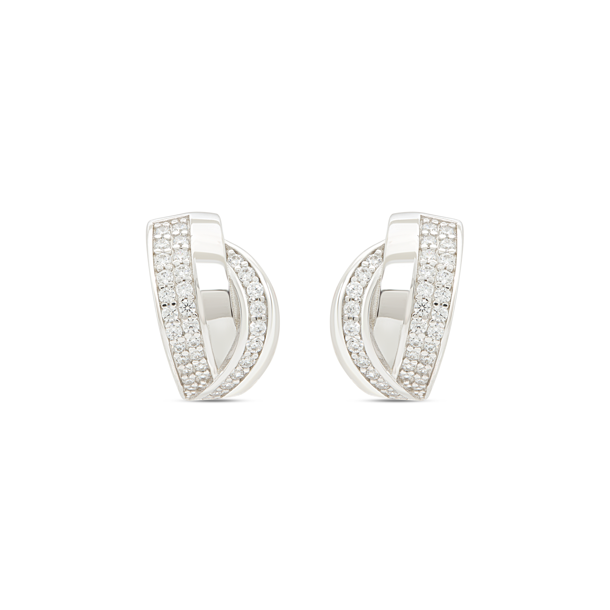 Chunky Pave Hoop Earrings