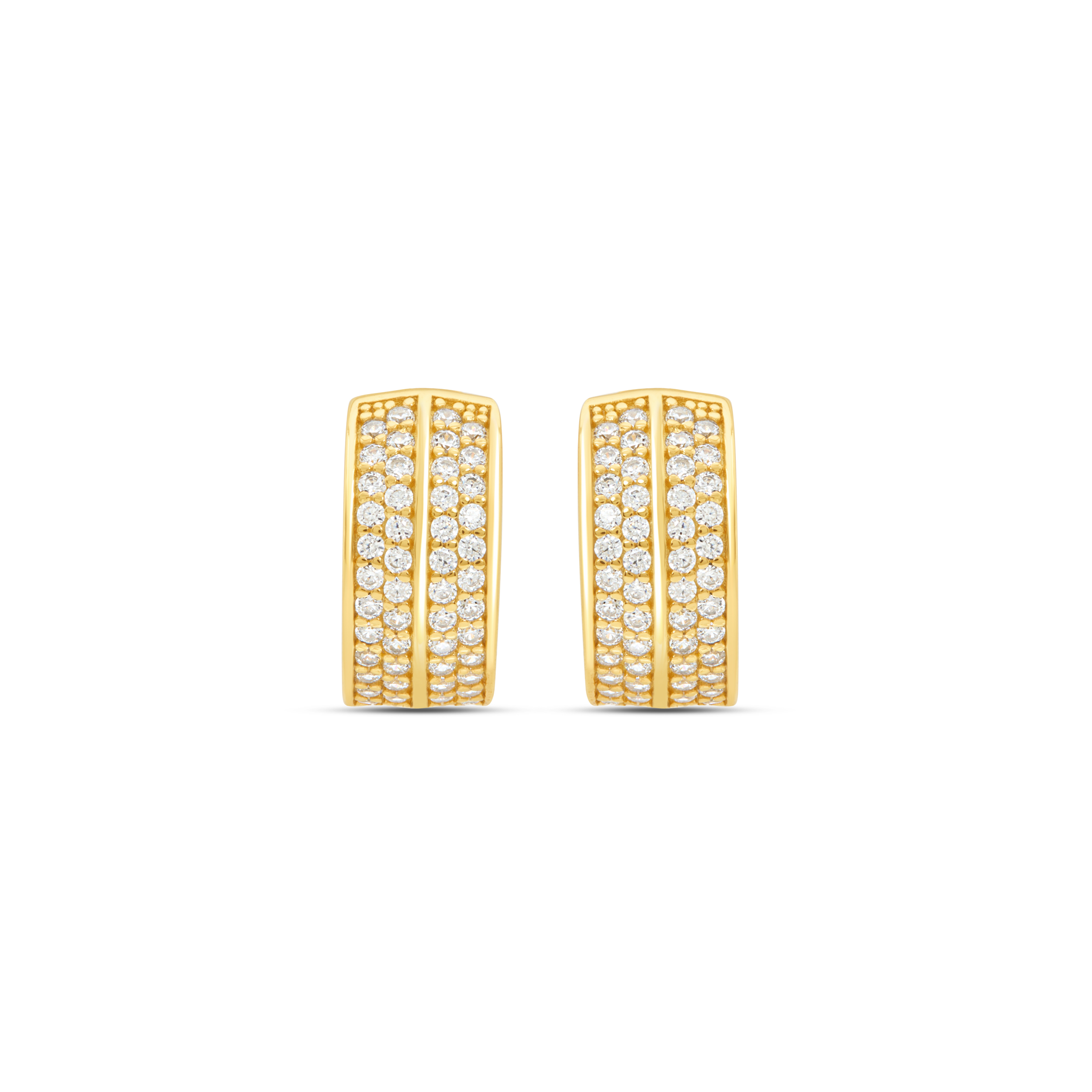 Wide Pave Bar Drop & Crystal Hoop Earrings