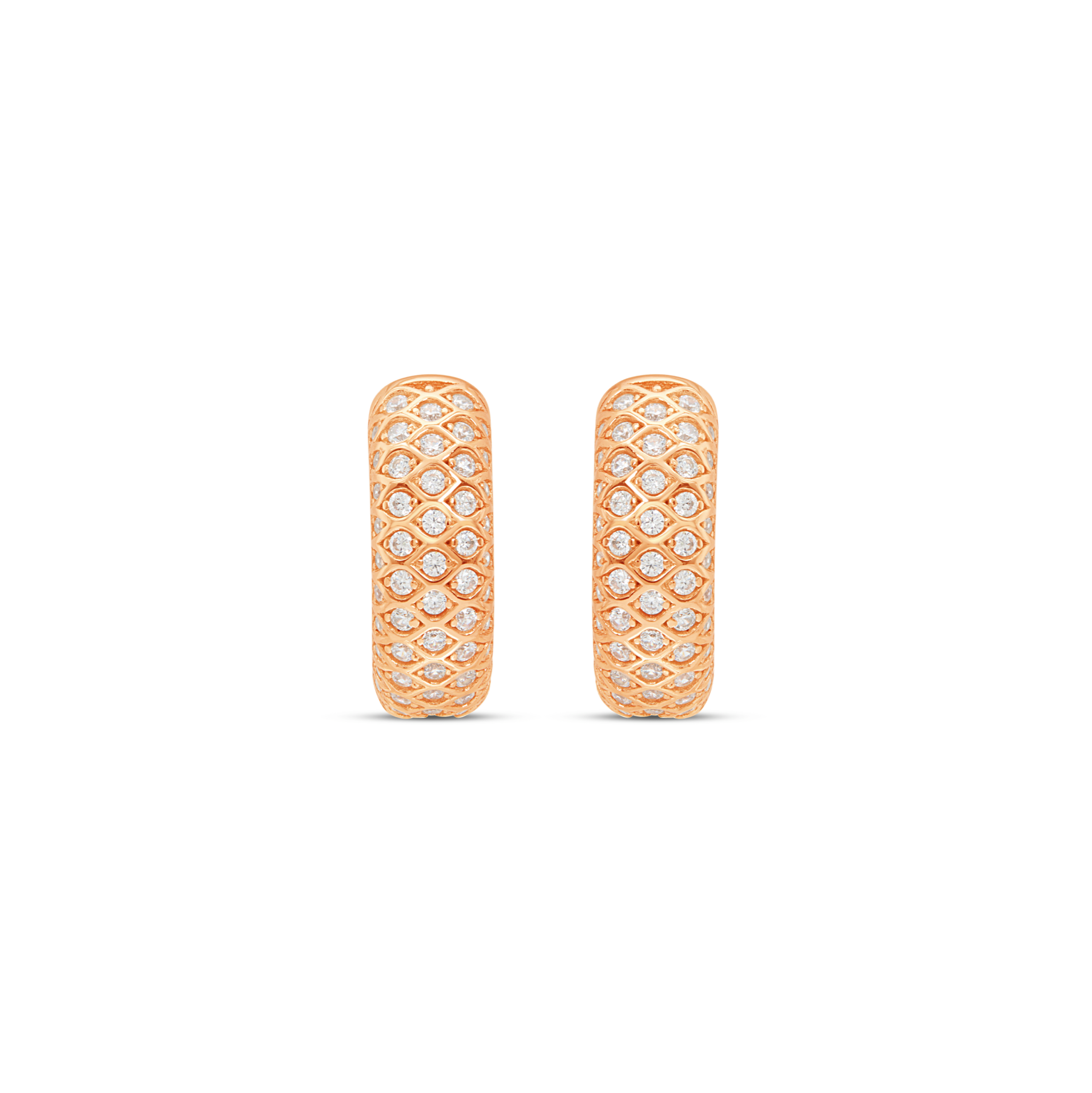 Slim Pave Bar Stud & Crystal Hoop Earrings