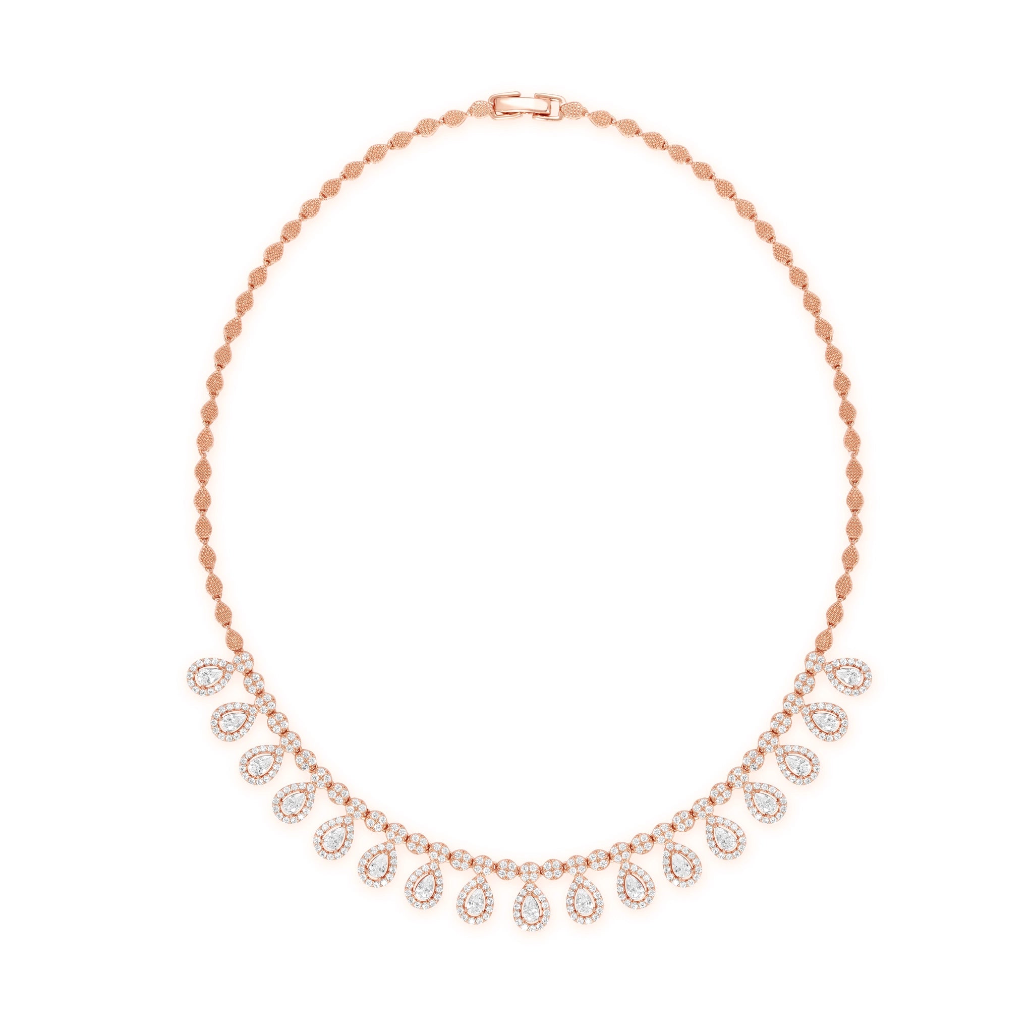 Rose Gold Teardrop Elegance Collar