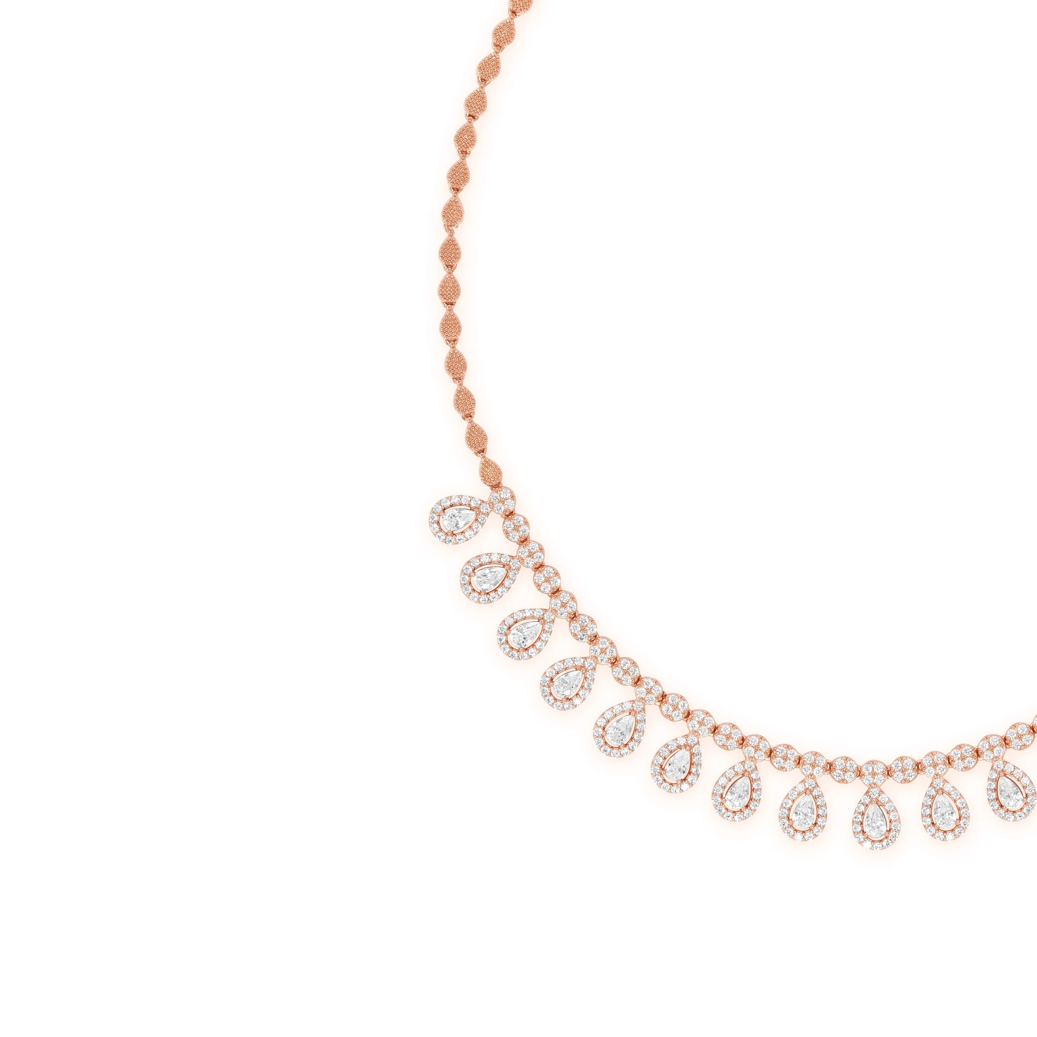 Rose Gold Teardrop Elegance Collar
