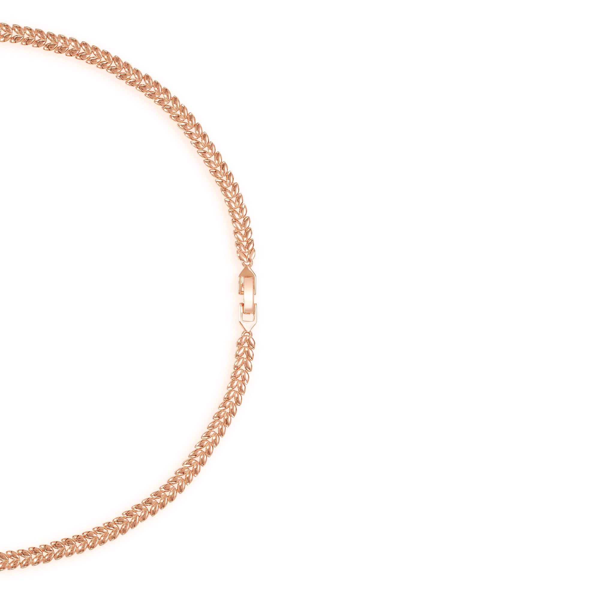 Rose Gold Opulent V-Line Crystal Necklace