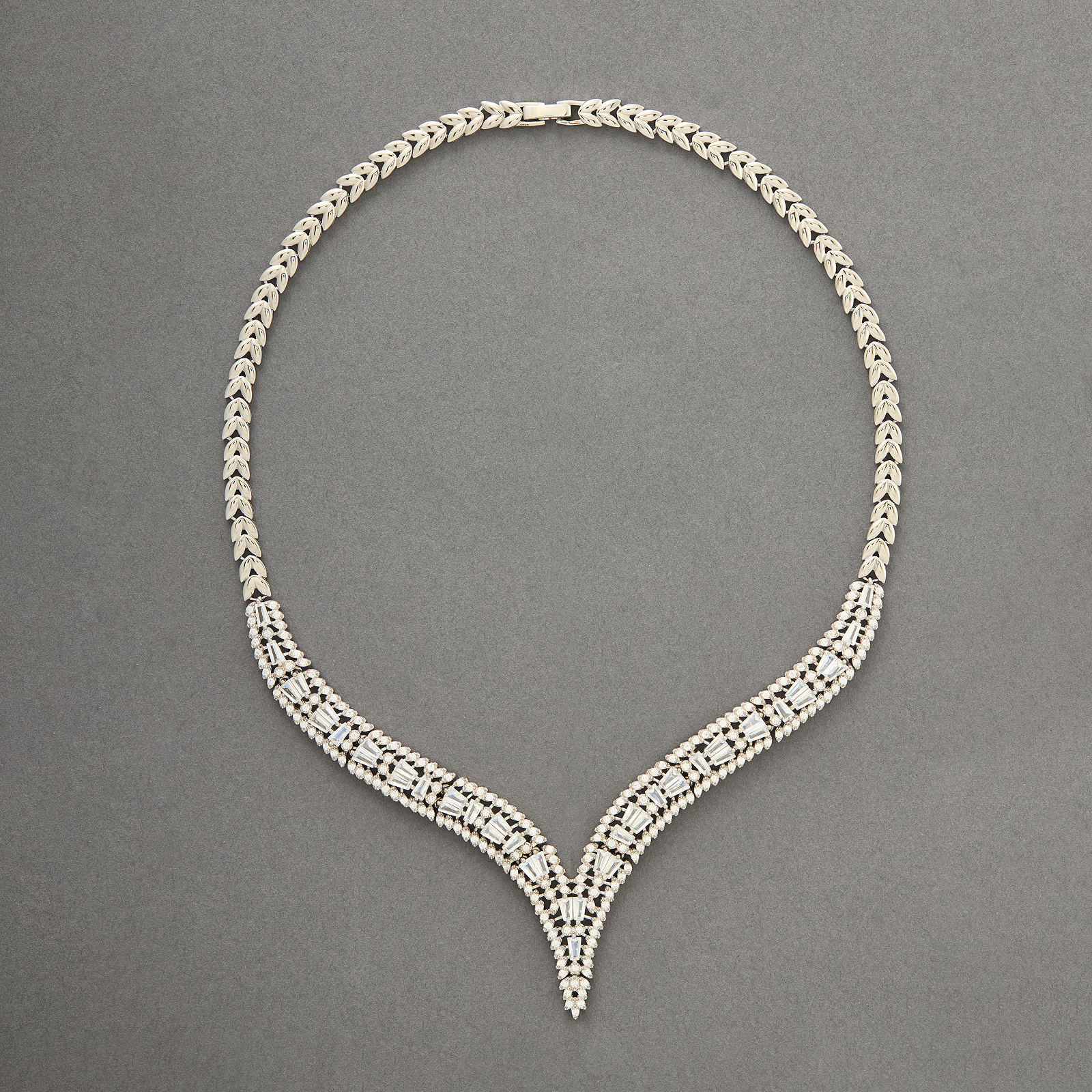 Double-Strand Y-Lariat CZ Necklace
