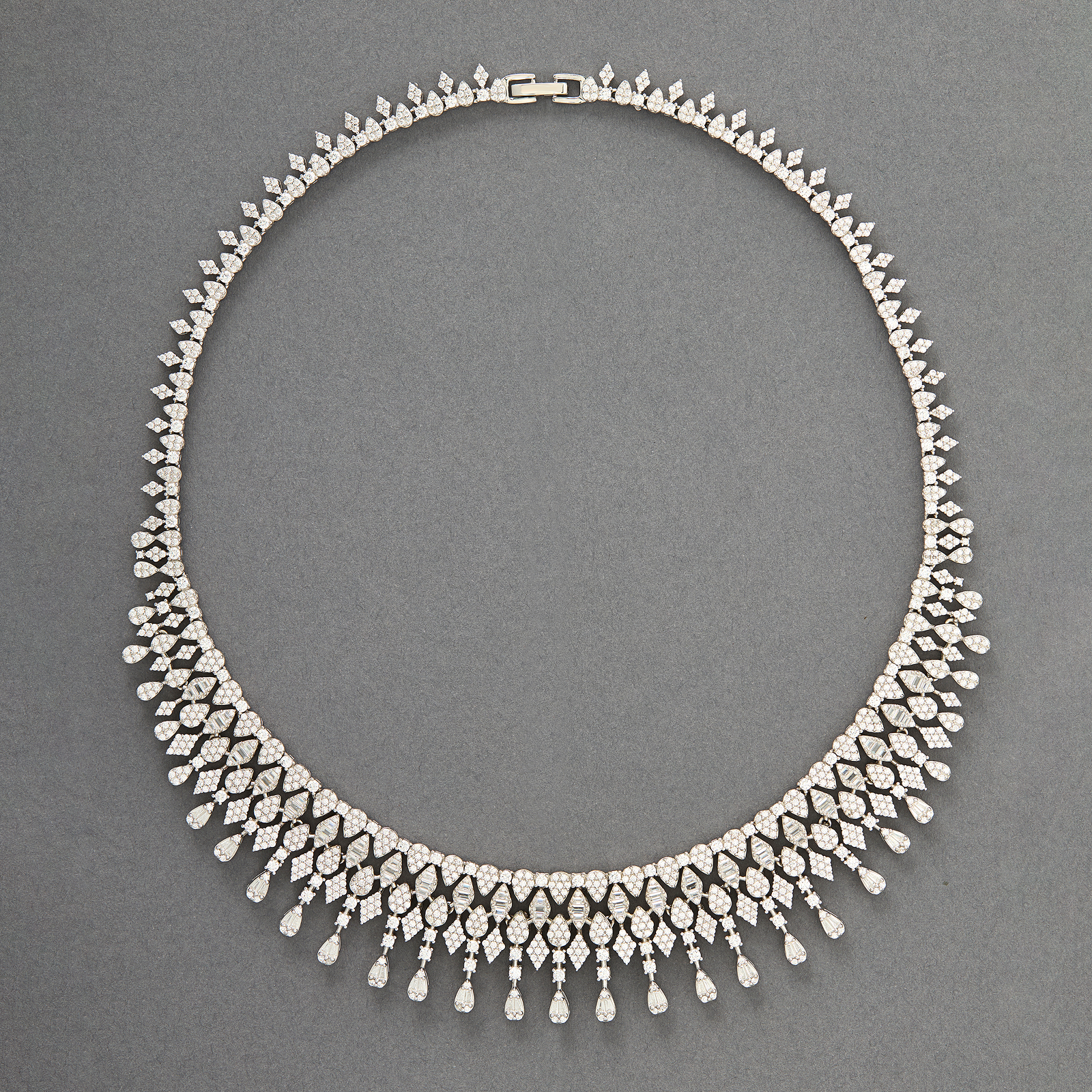 Graduated Teardrop Bib Collar Necklace