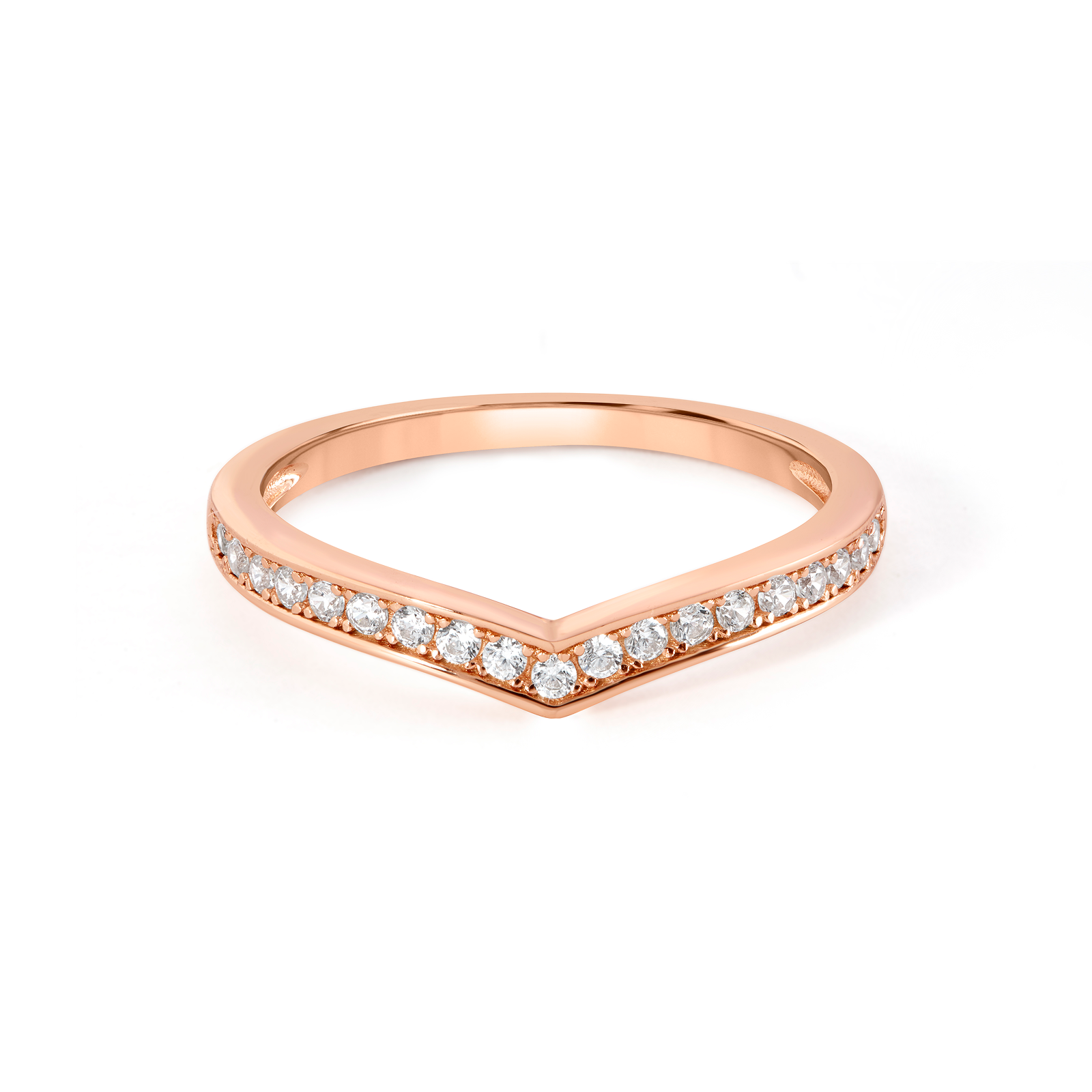Chevron Pave Band Ring