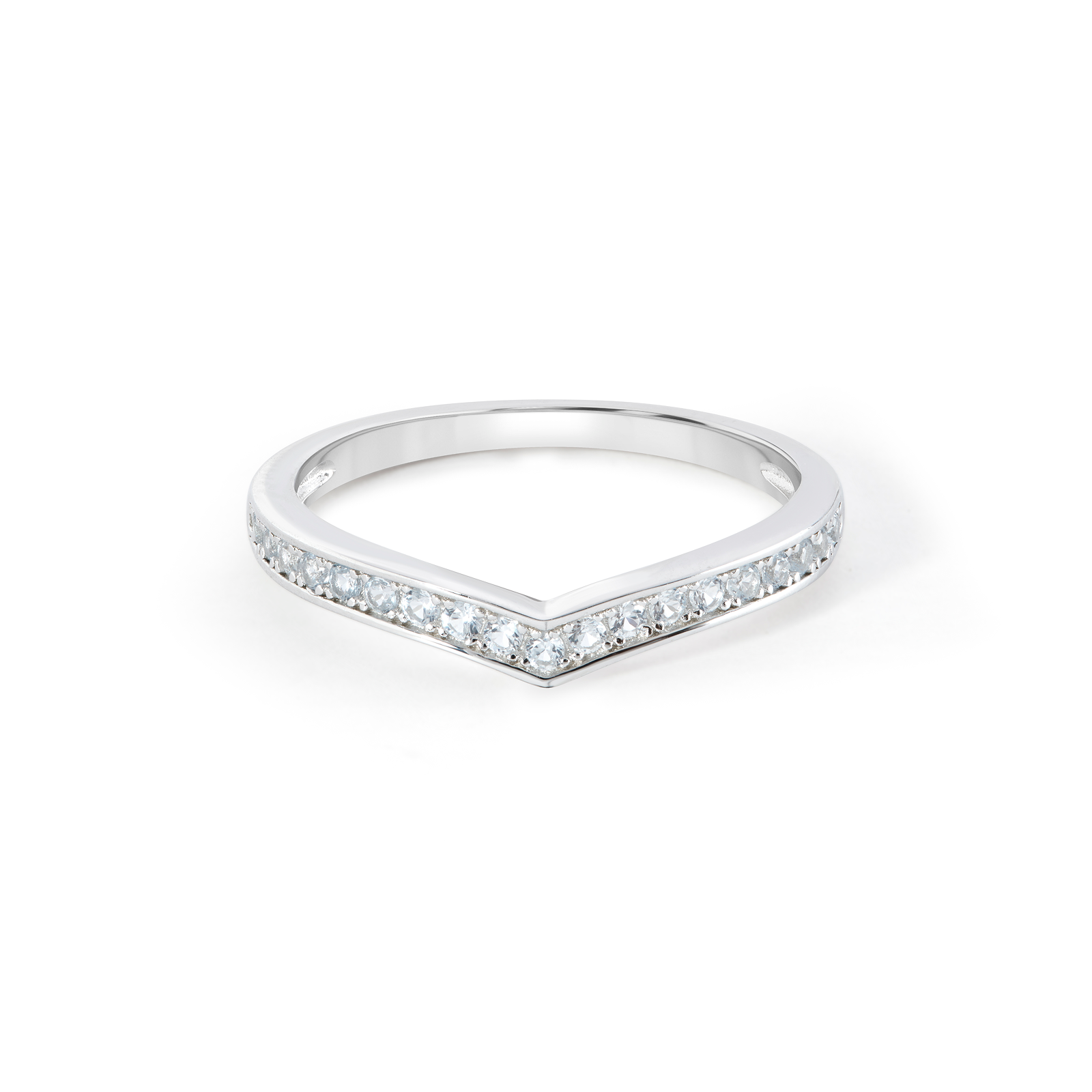 Chevron Pave Band Ring