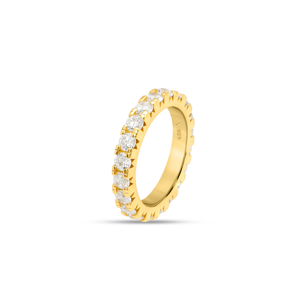 Floral Halo Diamond Ring - Gold
