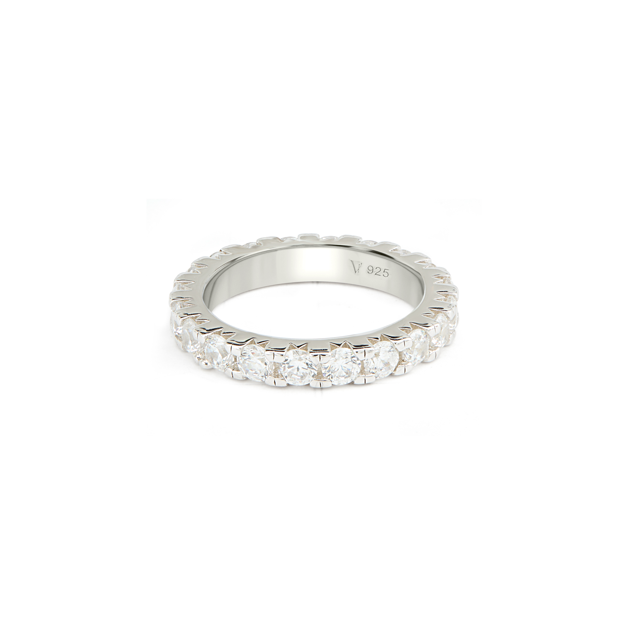 Floral Halo Diamond Ring - Silver