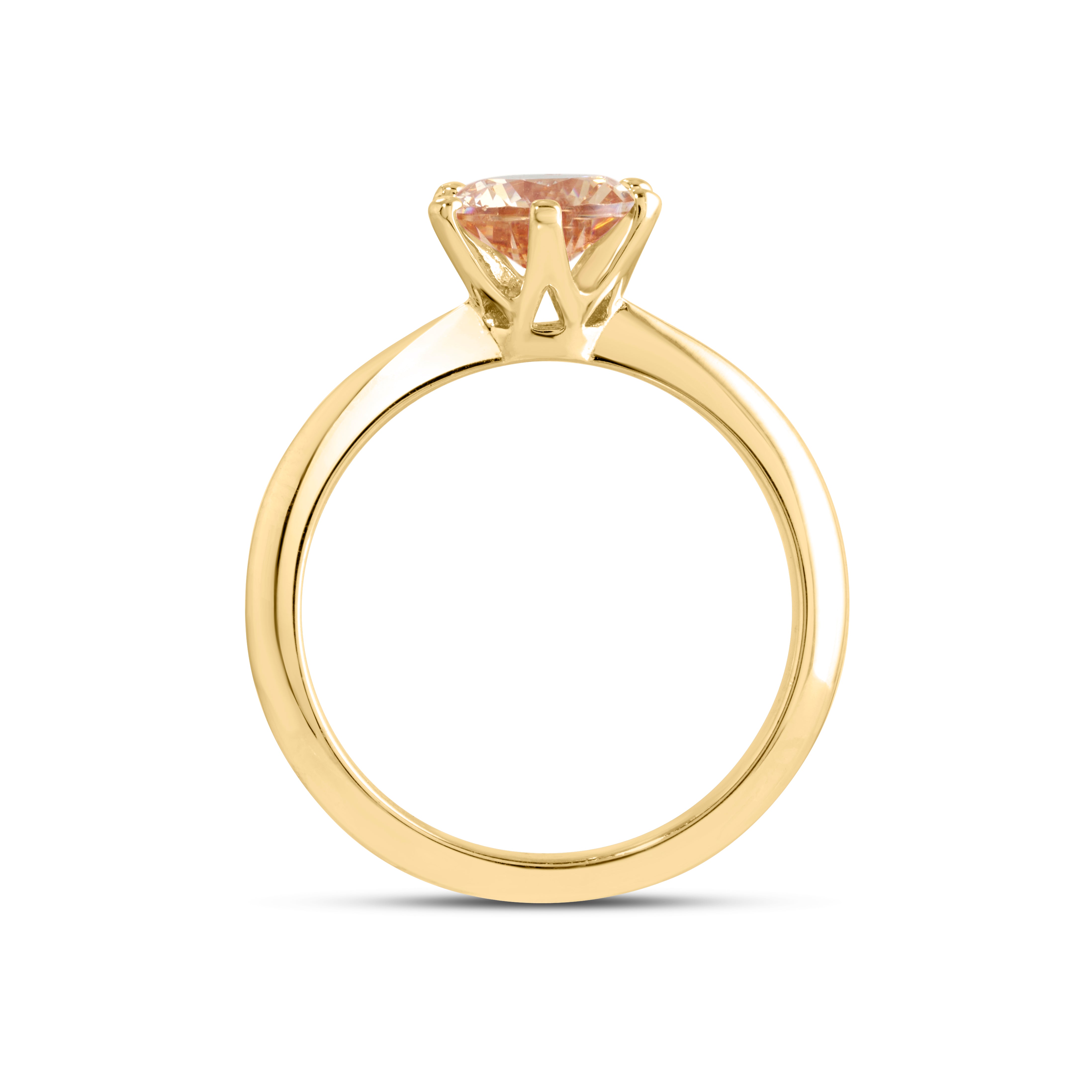 Champagne Gemstone Solitaire Ring