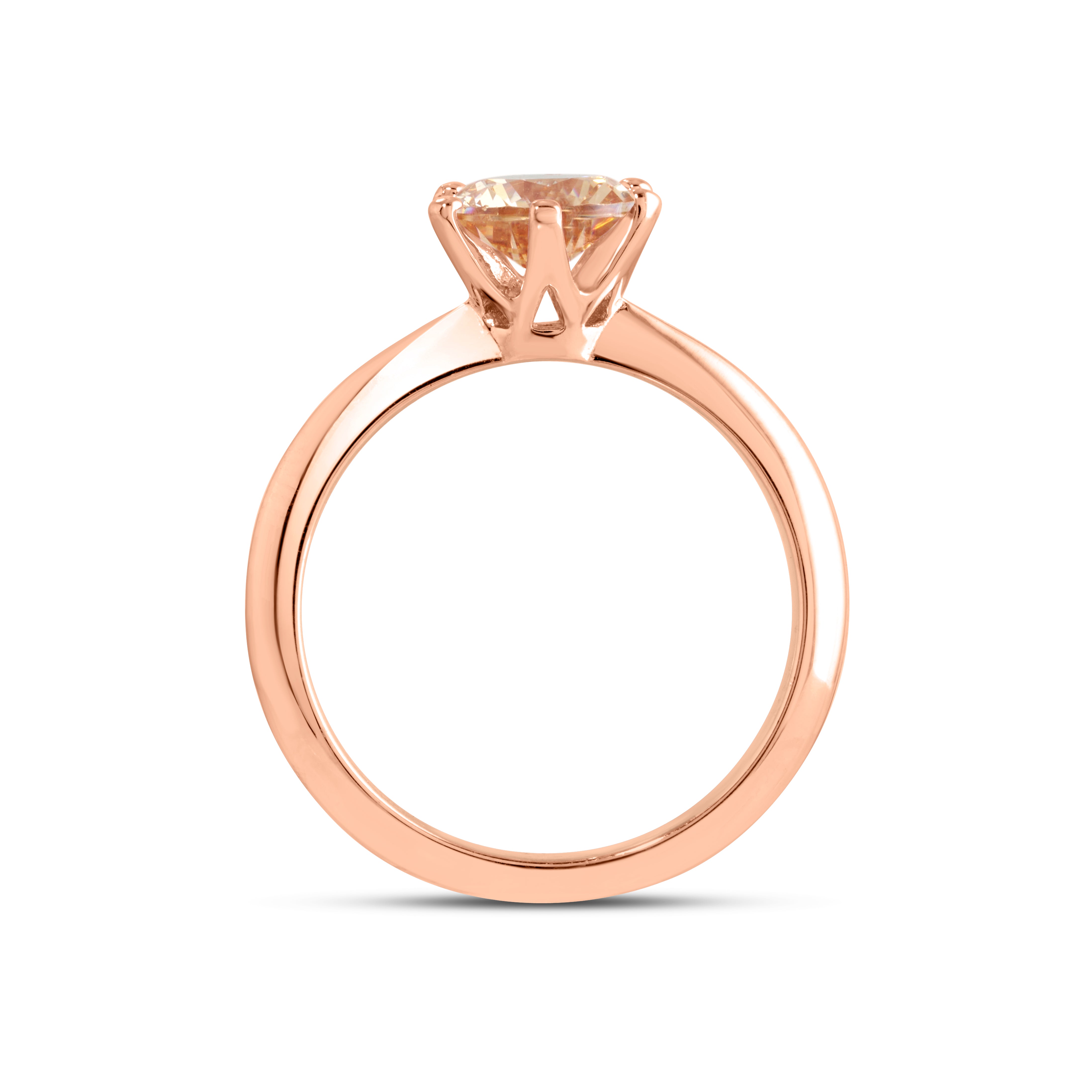 Champagne Gemstone Solitaire Ring