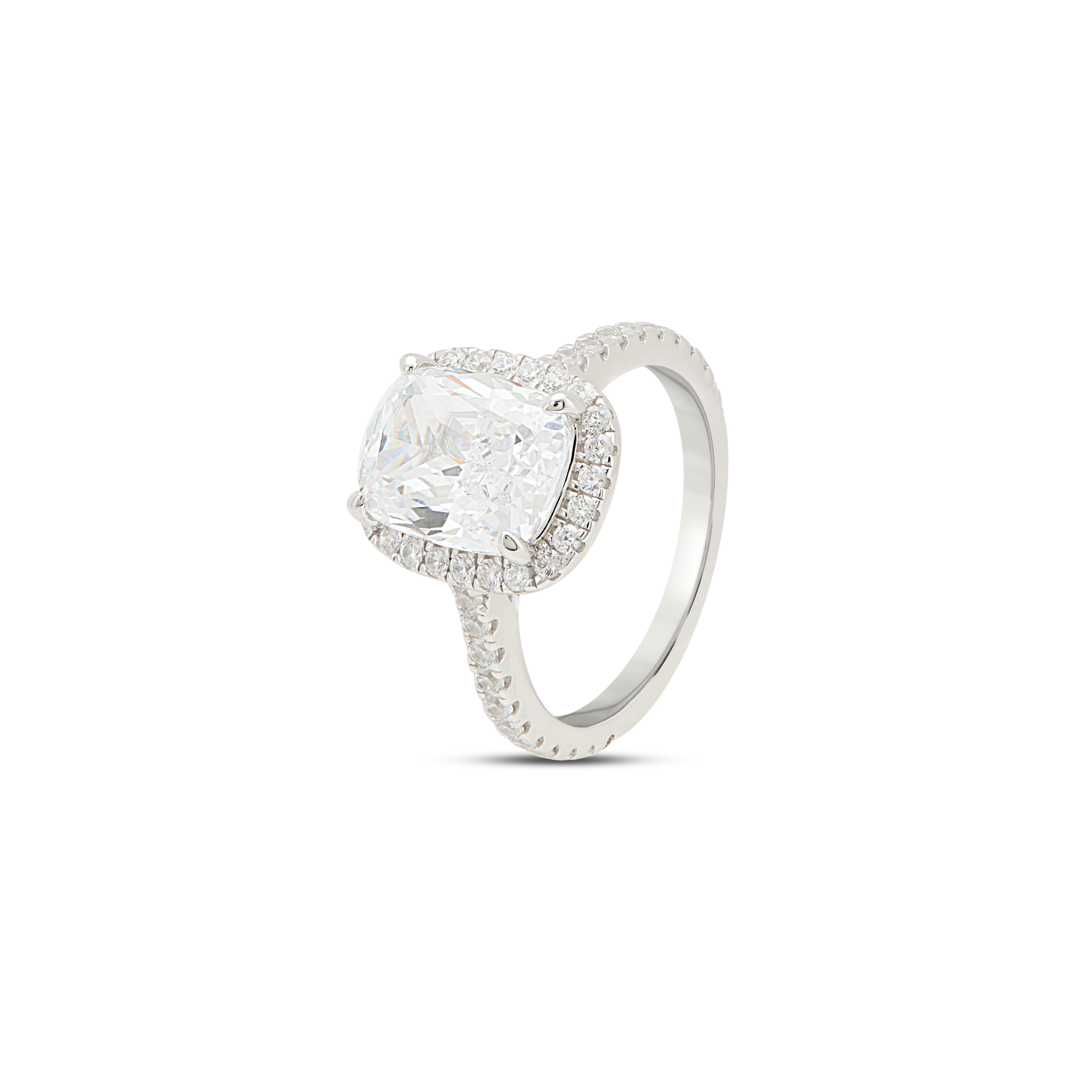Delicate Pavé Band Ring - Silver