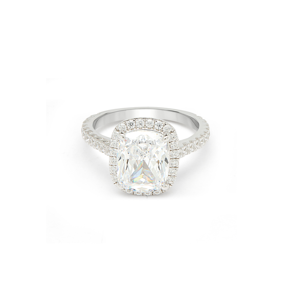 Delicate Pavé Band Ring - Silver