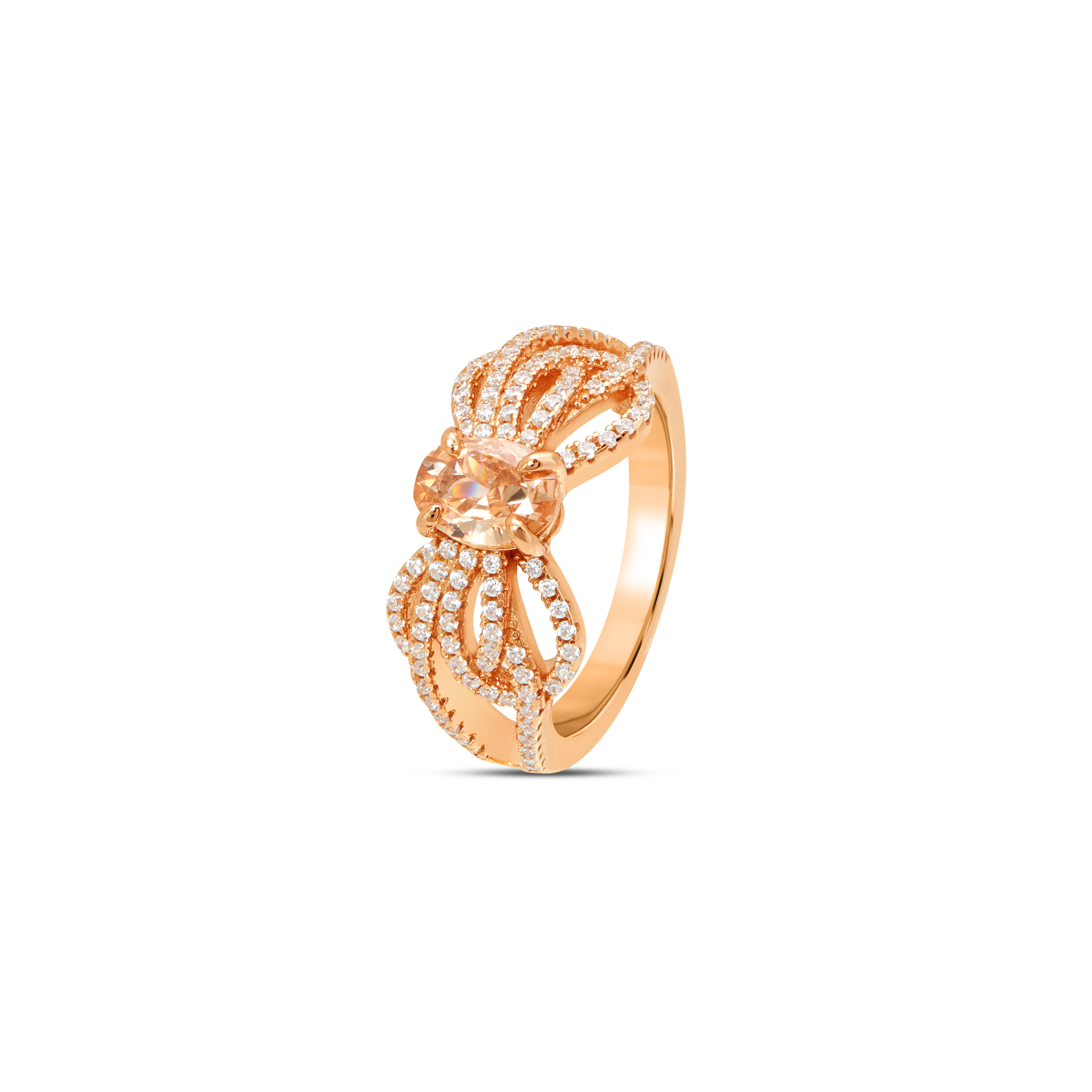 Round Halo Pavé Ring