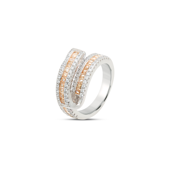 Pavé Coil Wrap Ring - Silver