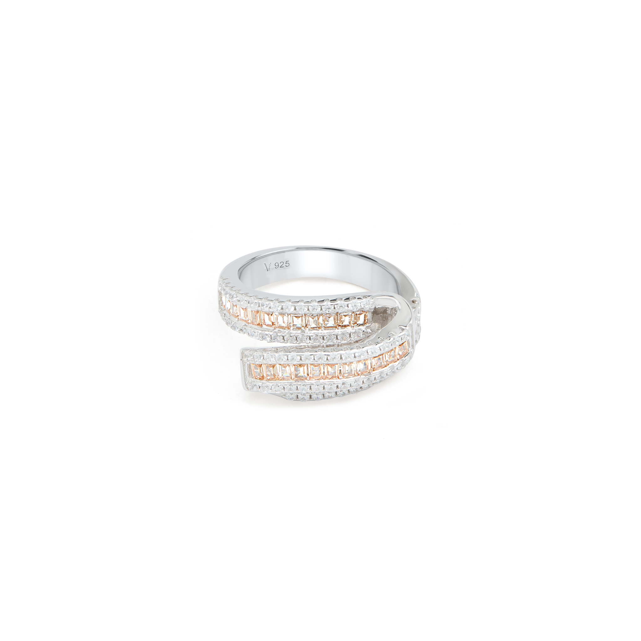 Pavé Coil Wrap Ring - Silver