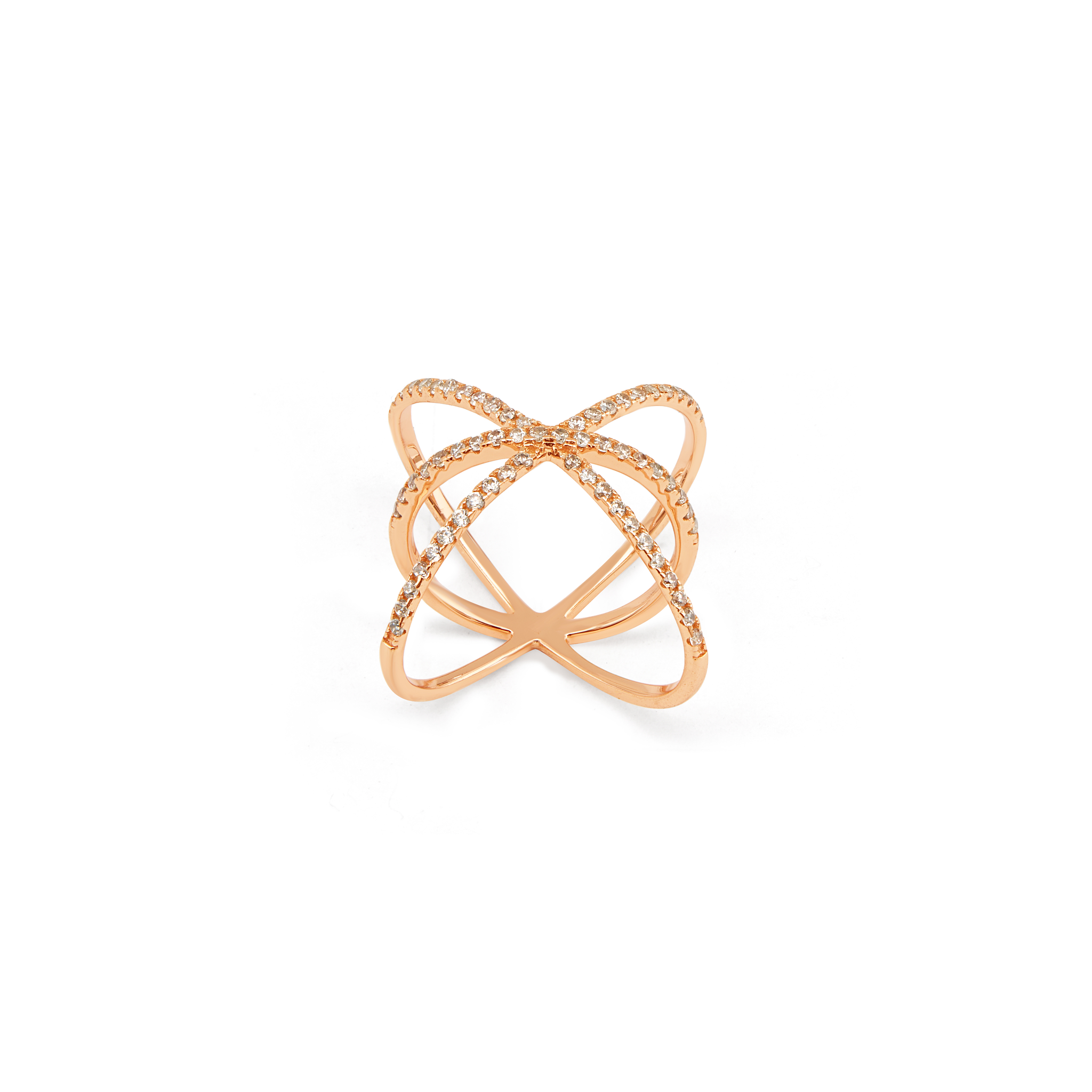 Orbit Starburst Open Ring - Rose Gold