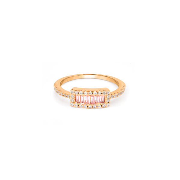 Fancy Cluster Cocktail Ring - Rose Gold