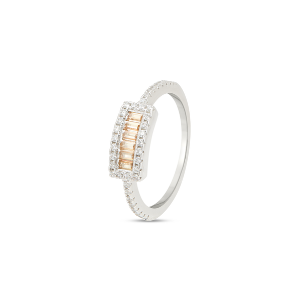 Fancy Cluster Cocktail Ring - Silver
