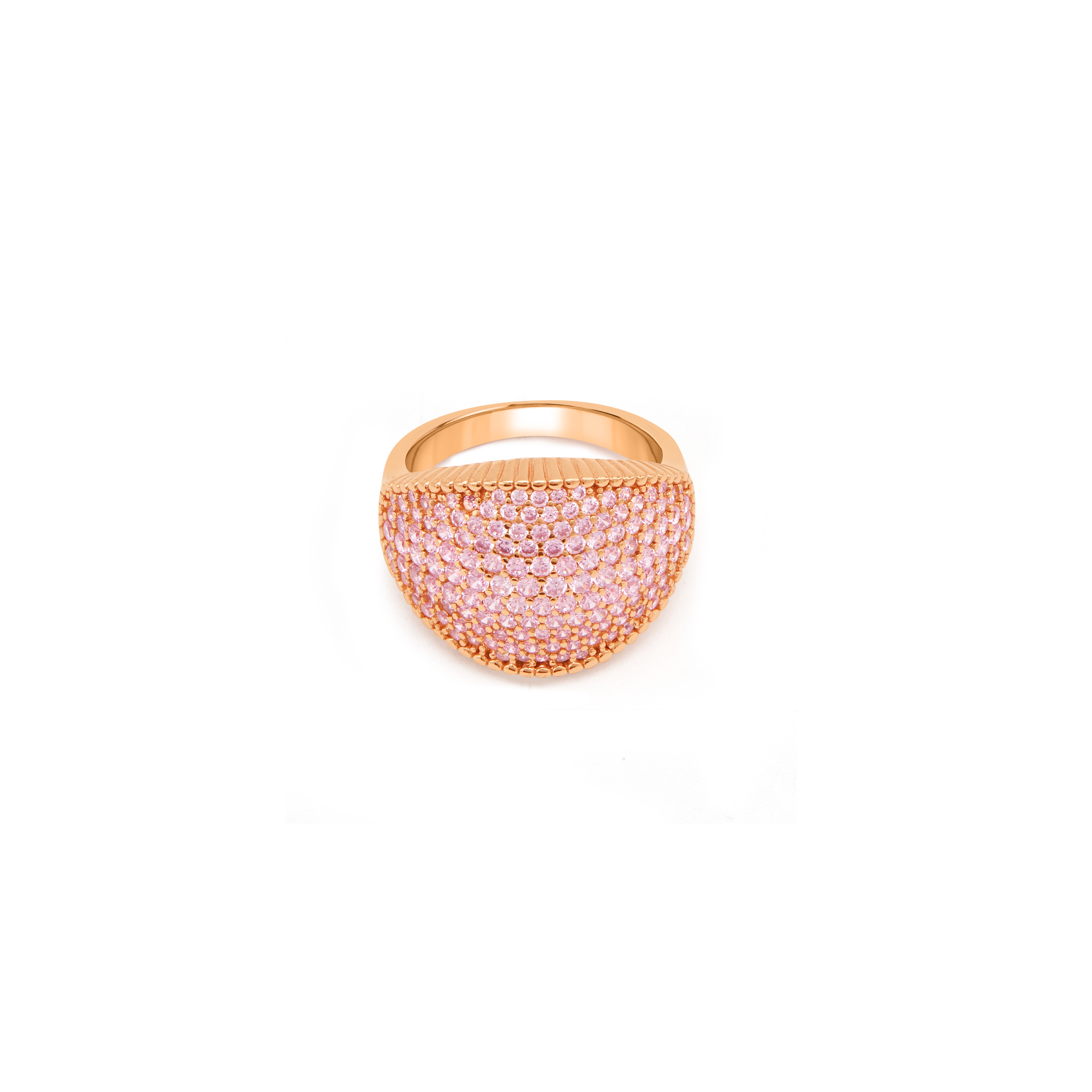 Women's Dome Pavé Bubble Ring - Rose Gold