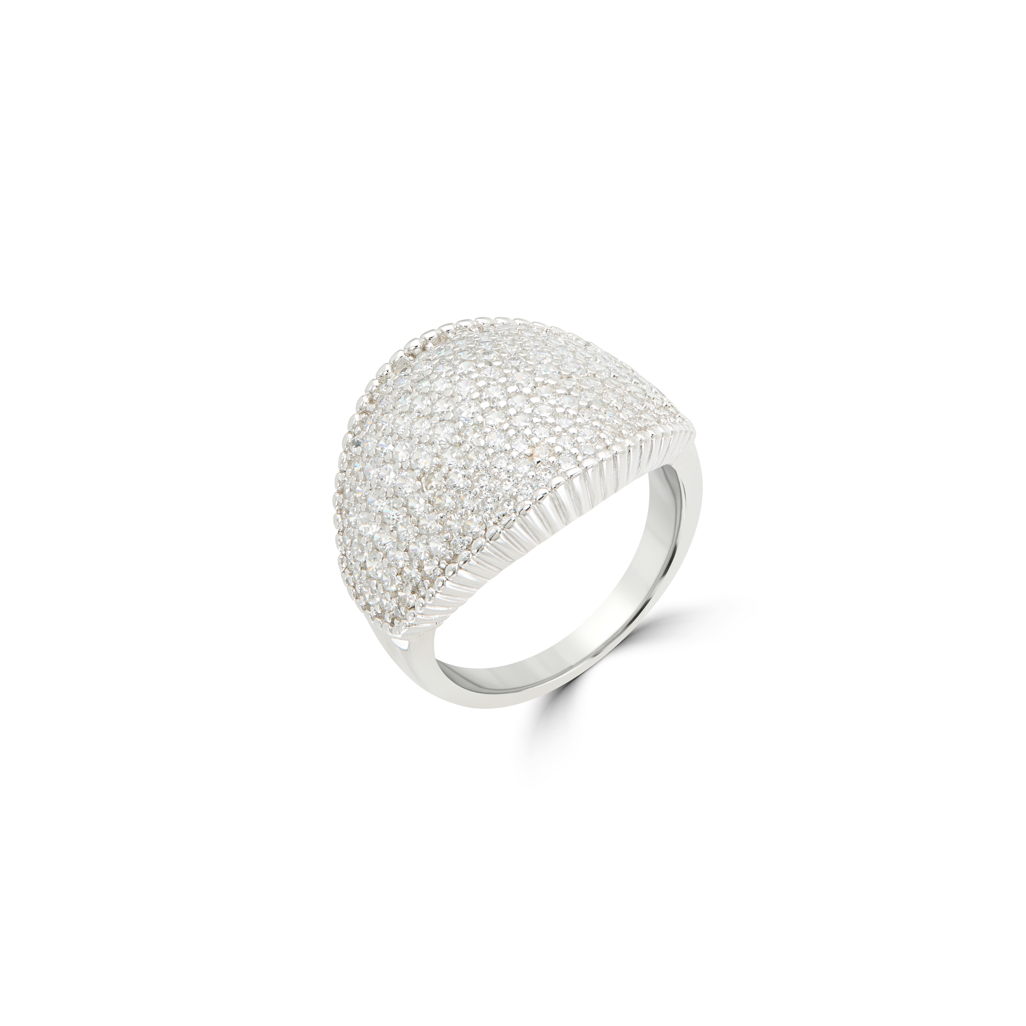 Women's Dome Pavé Bubble Ring - Silver