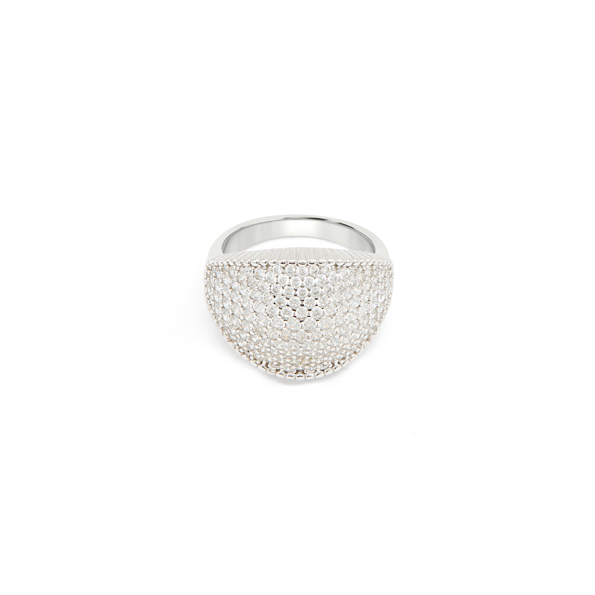 Women's Dome Pavé Bubble Ring - Silver