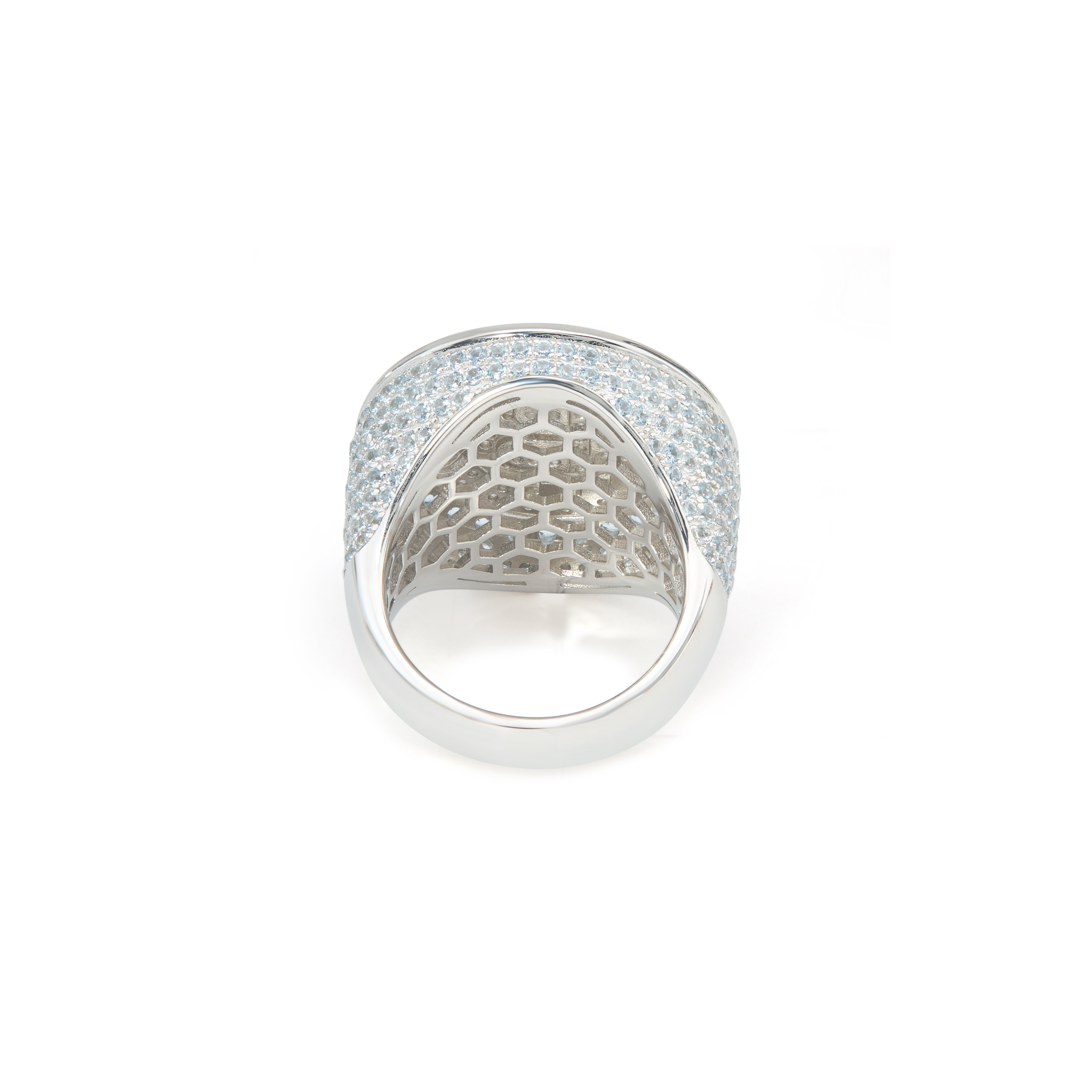 Men's Bitcoin Pavé Signet Ring - Silver