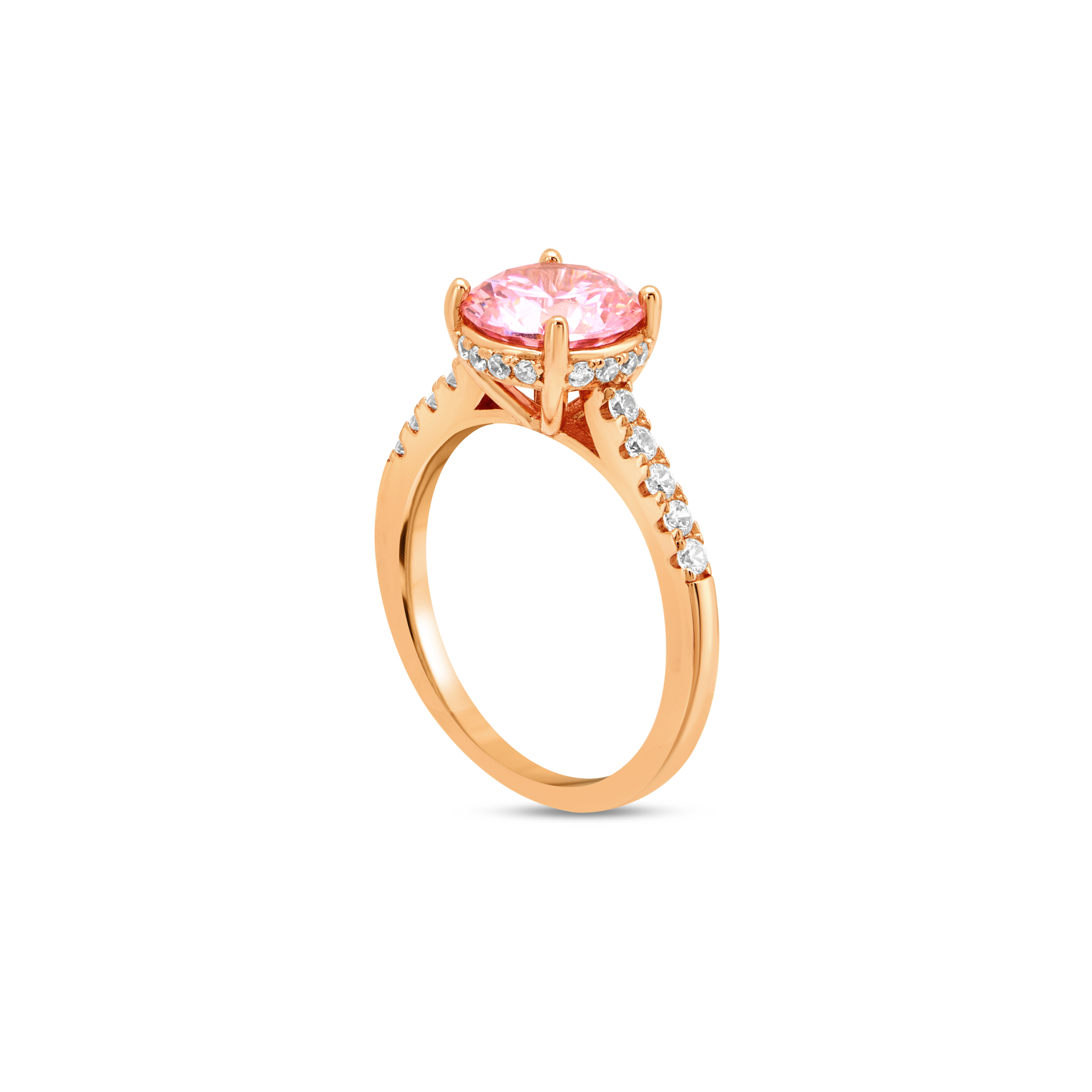 Twisted Shank Halo Ring
