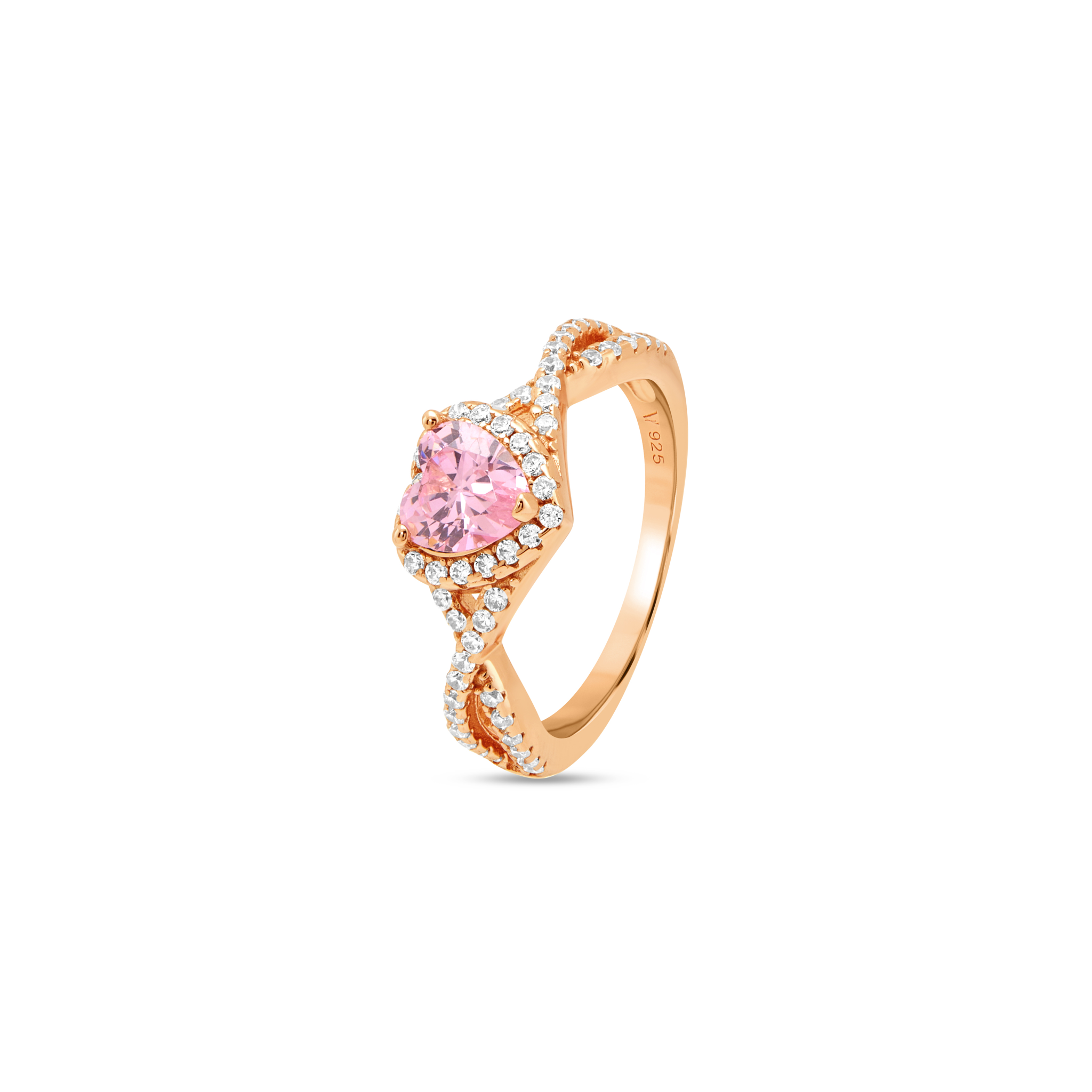 Side-Stone Pavé Engagement Ring