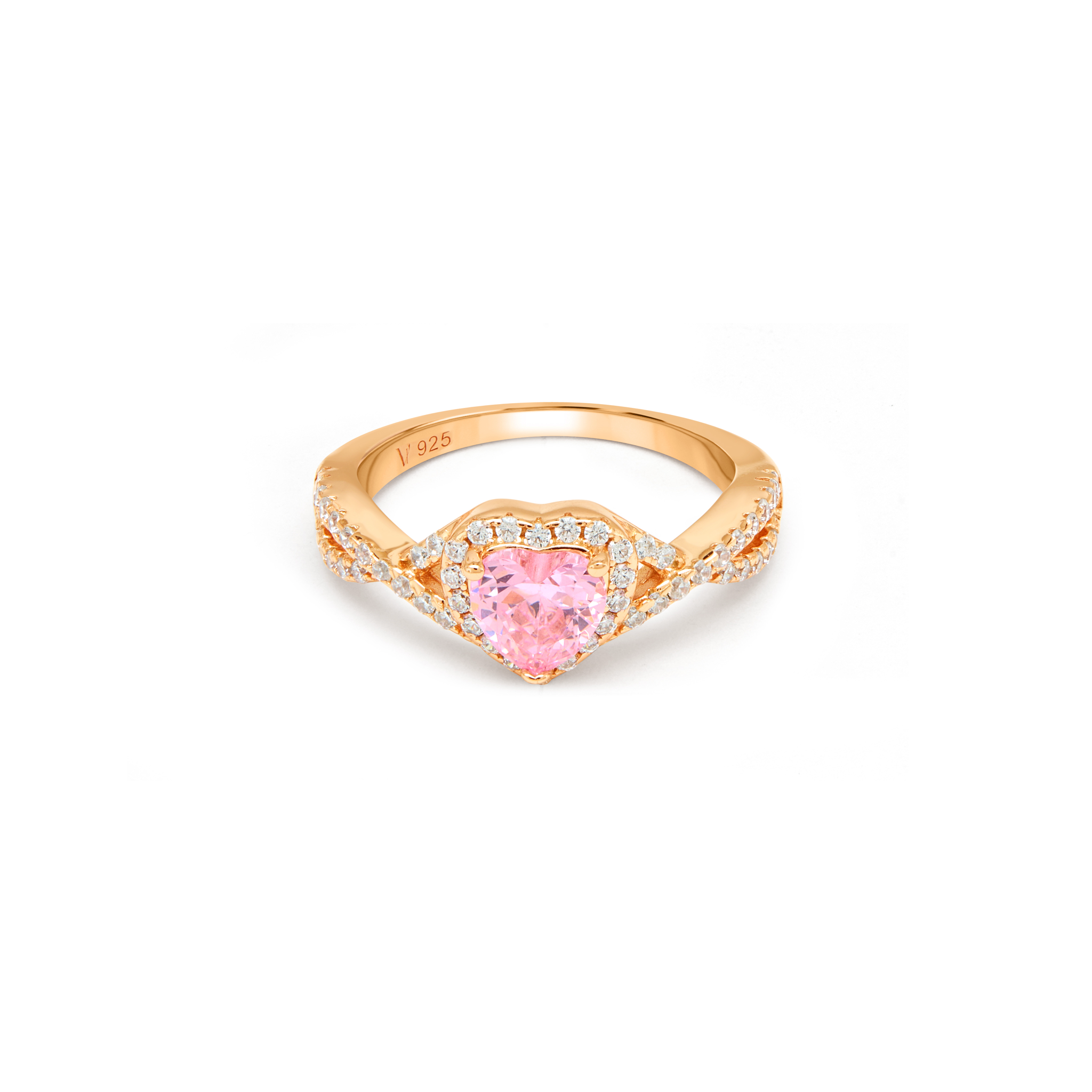Side-Stone Pavé Engagement Ring