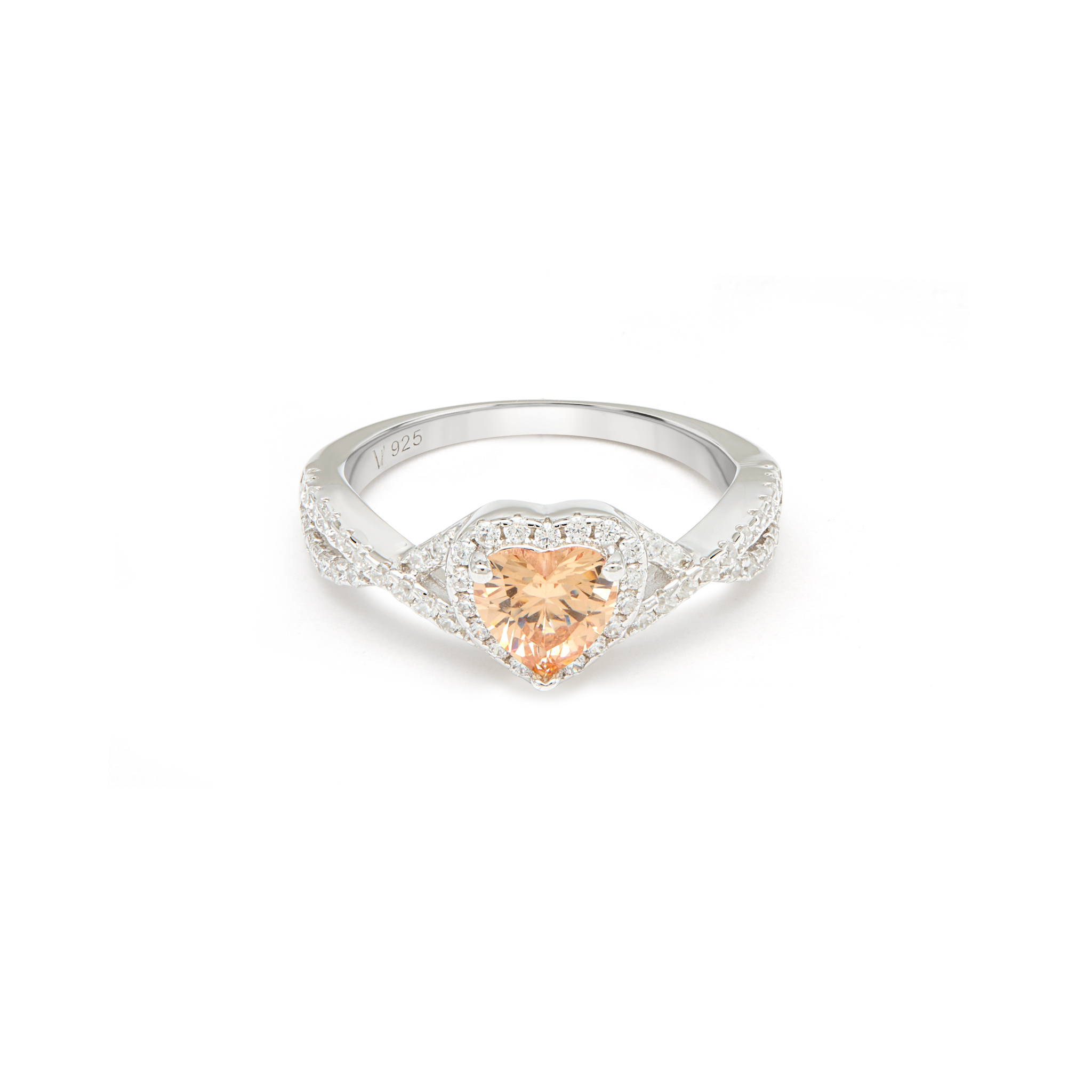 Side-Stone Pavé Engagement Ring