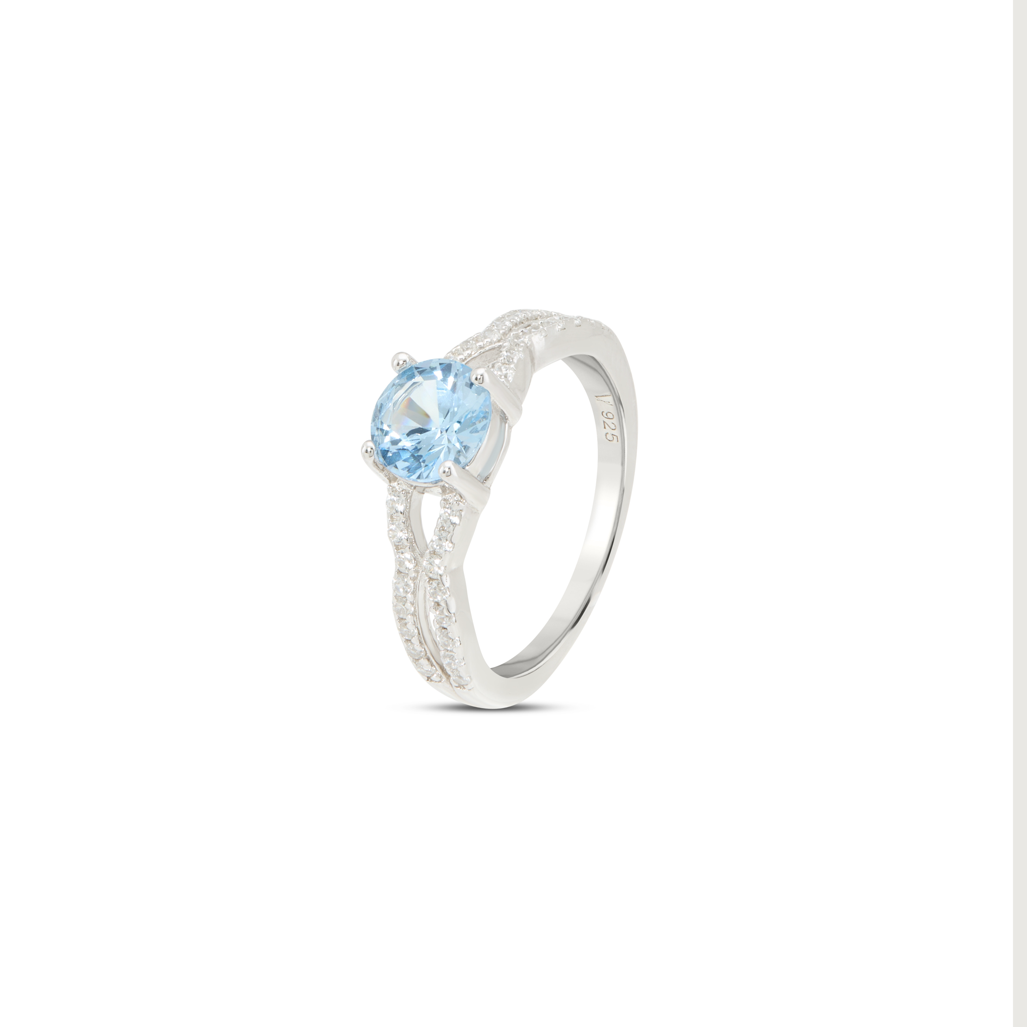 Halo Solitaire with Pavé Band Ring