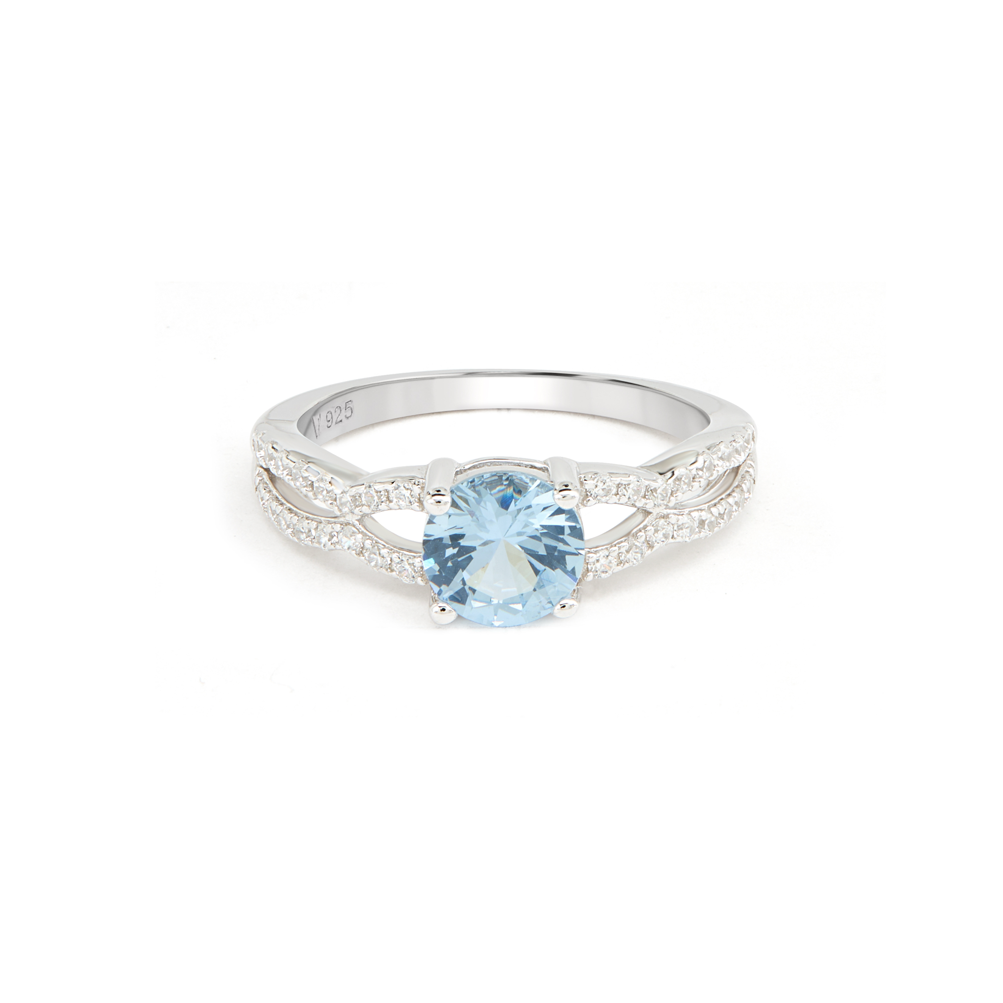 Halo Solitaire with Pavé Band Ring