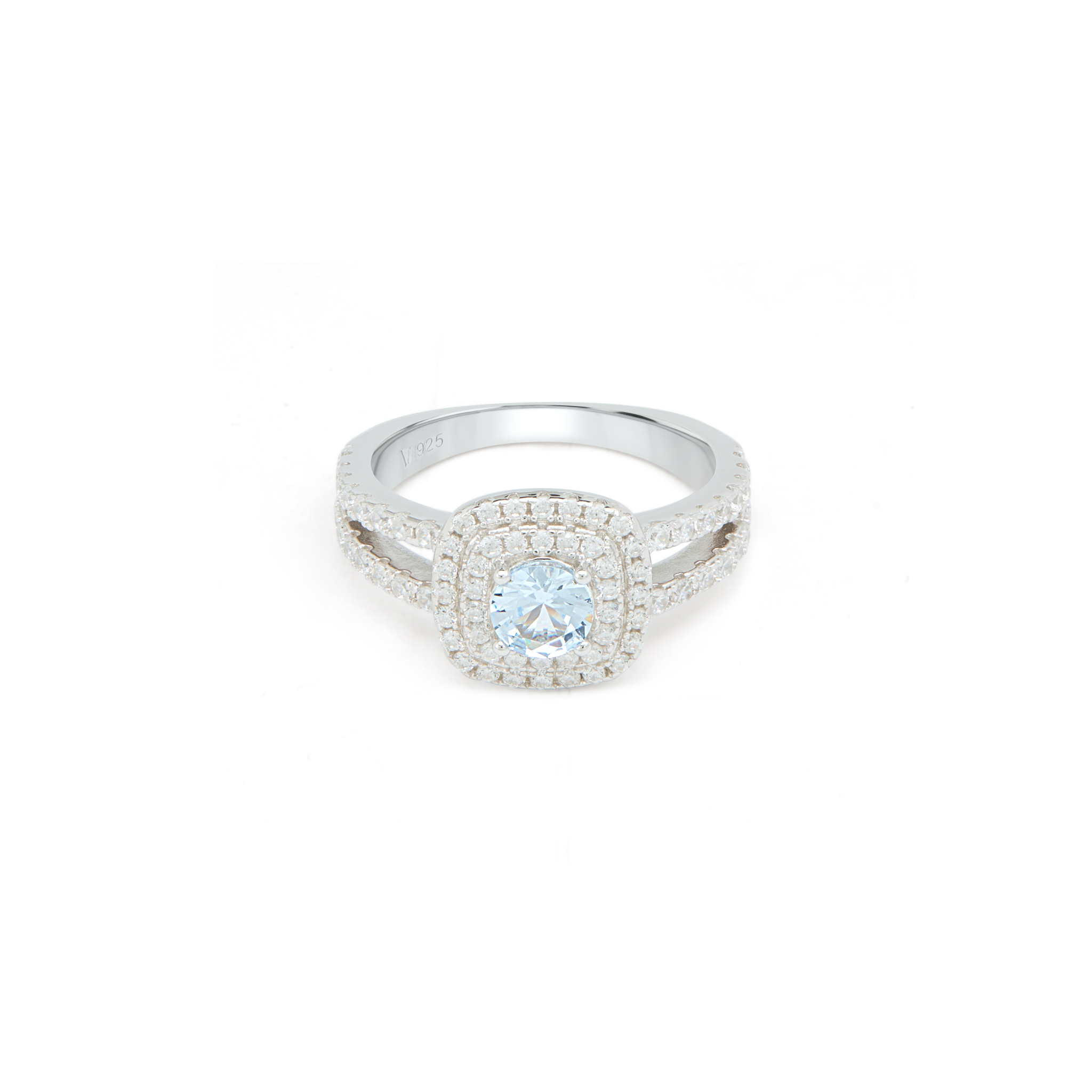Cushion Double Halo Ring