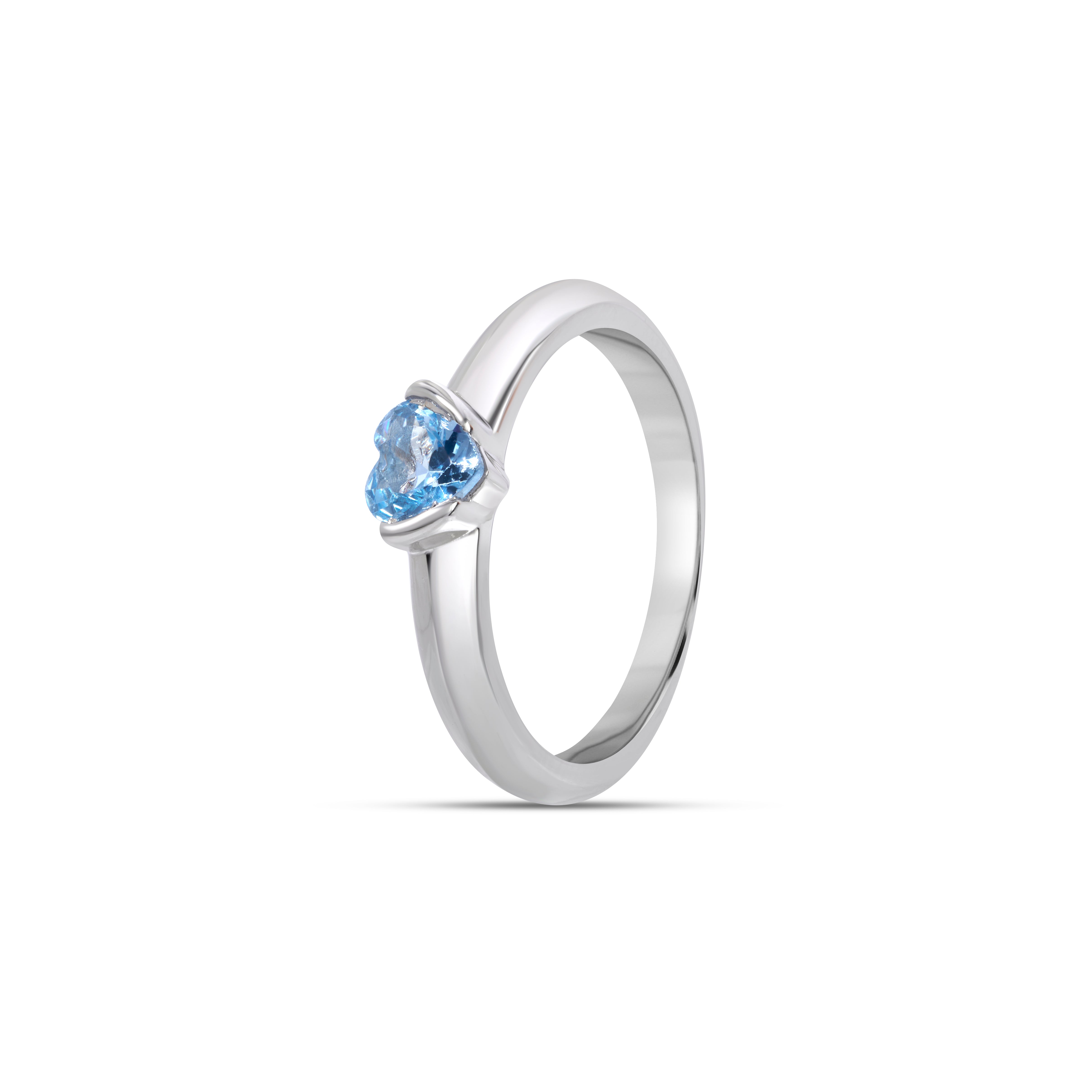 Blue Heart Gemstone Ring